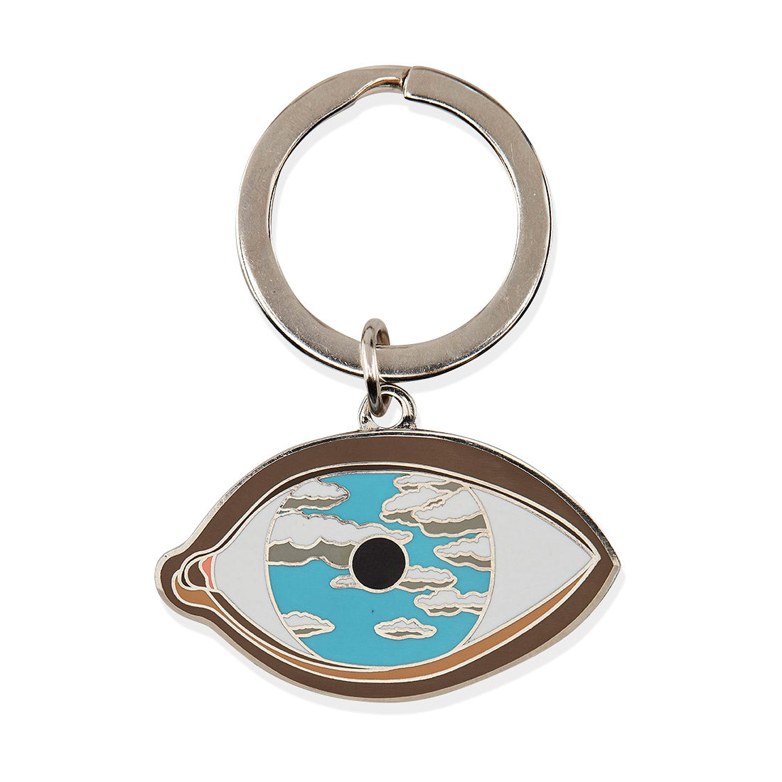 MoMA Magritte Enamel Keychain - Artist Inspired Brass Keyring