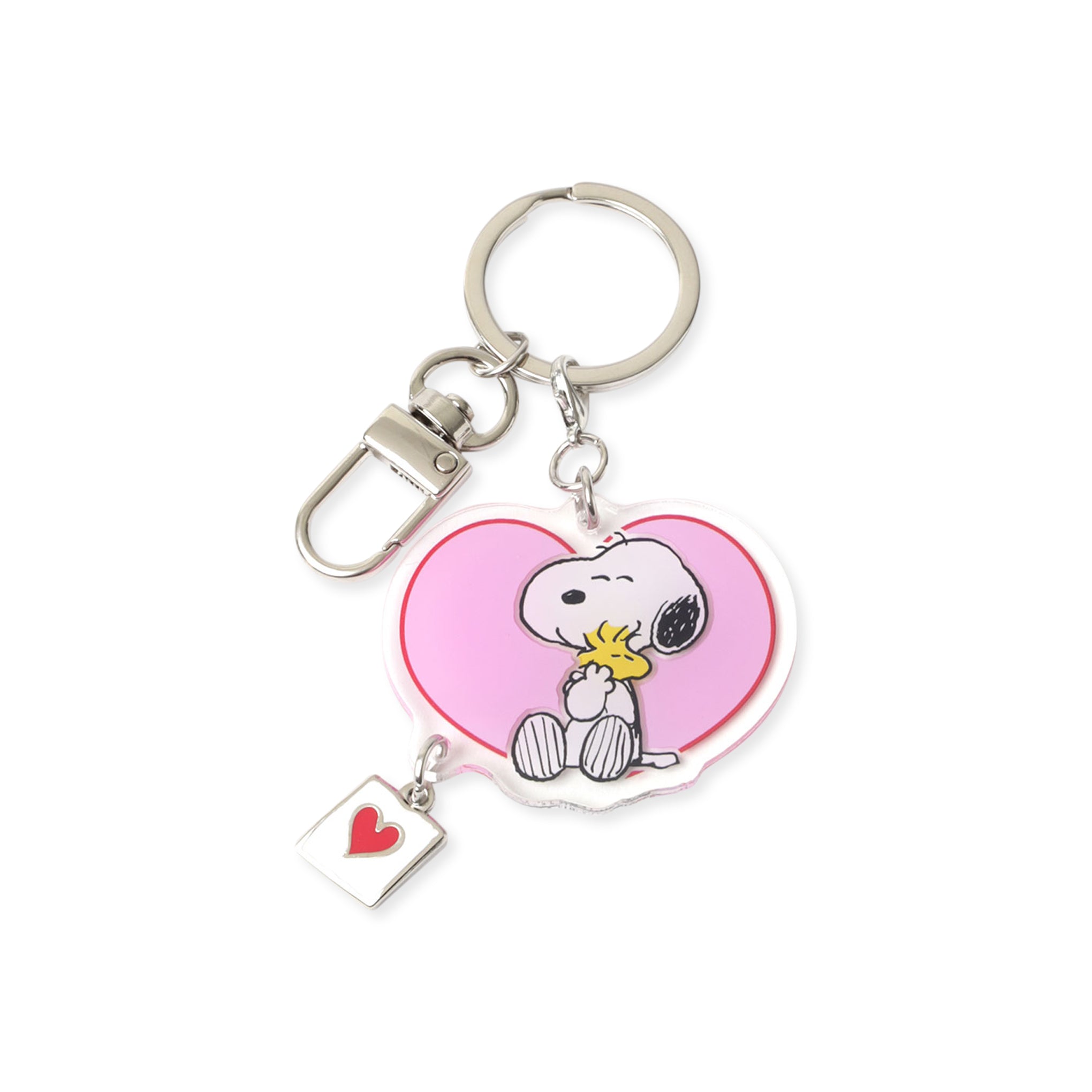 Snoopy Valentine Enamel Keychain – Pintrill Heart Key Ring