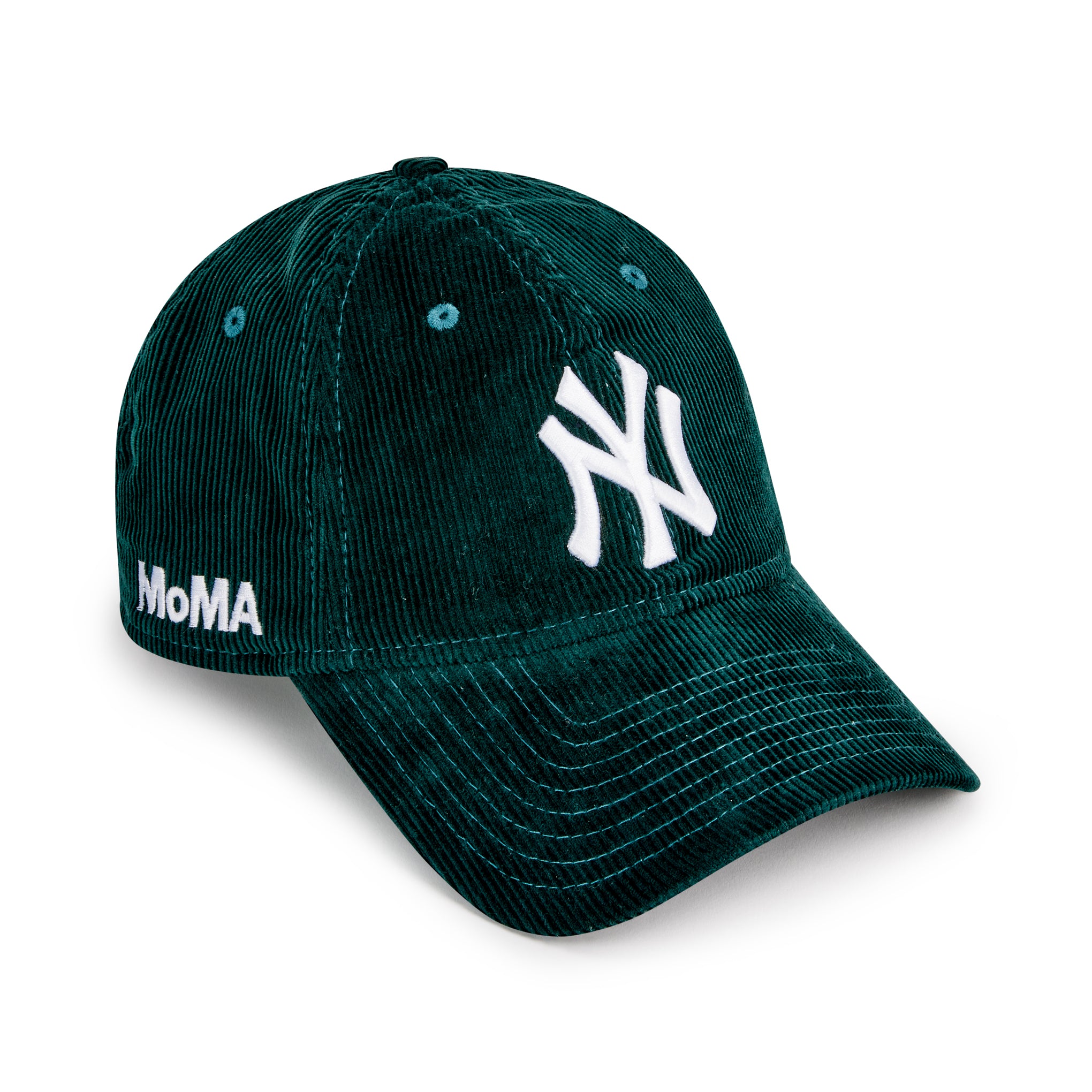 MoMA Yankees Corduroy Baseball Cap - Green Adjustable Hat