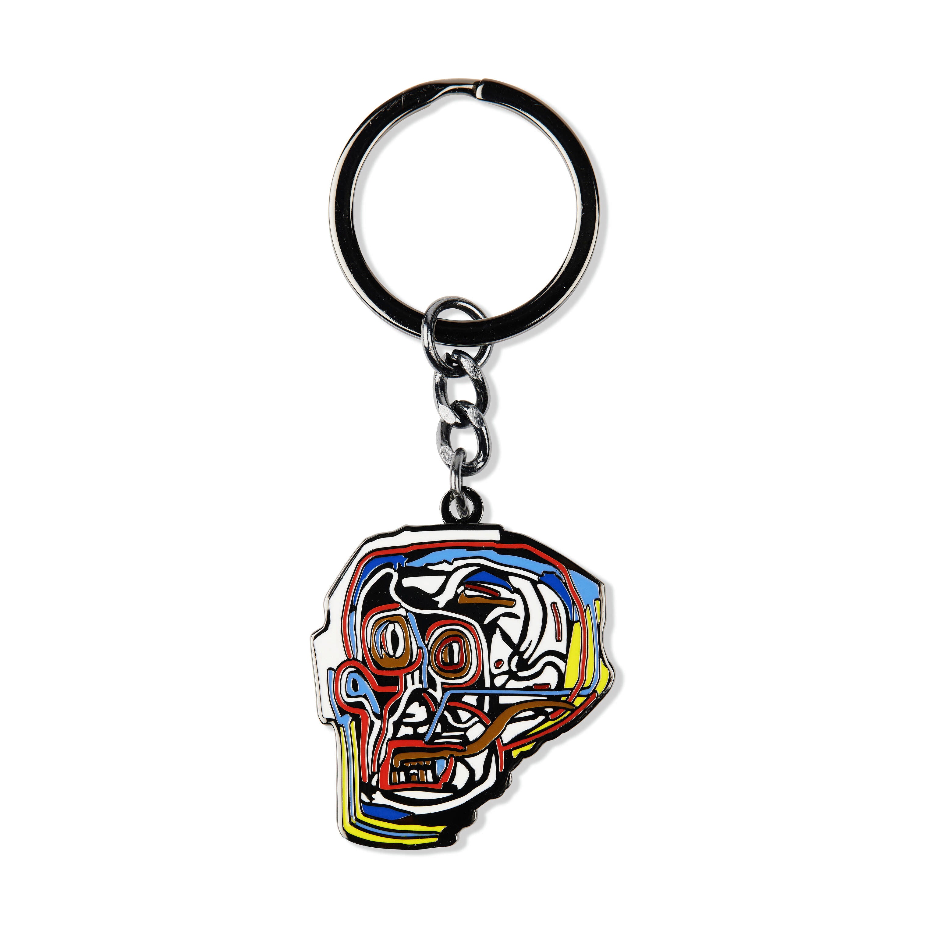 Jean-Michel Basquiat Mask Keychain - Hard Enamel Art Keyring