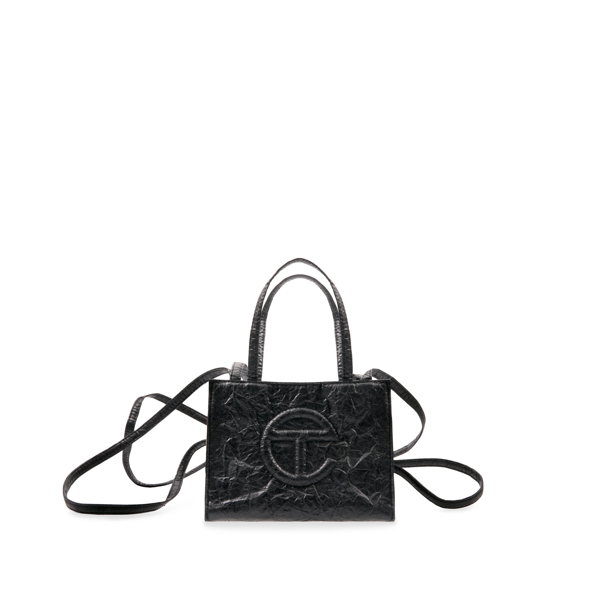 Telfar Black Tyvek Shopping Bag - Waterproof Unisex Tote