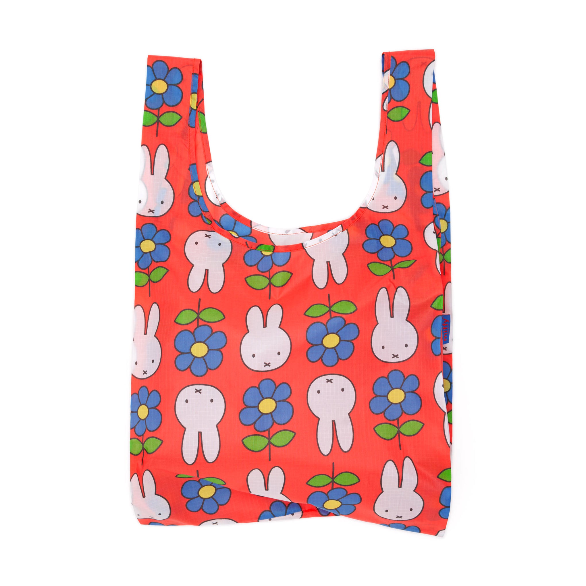 Miffy Recycled Nylon Tote Bag - Flower Design Reusable Shopping Bag