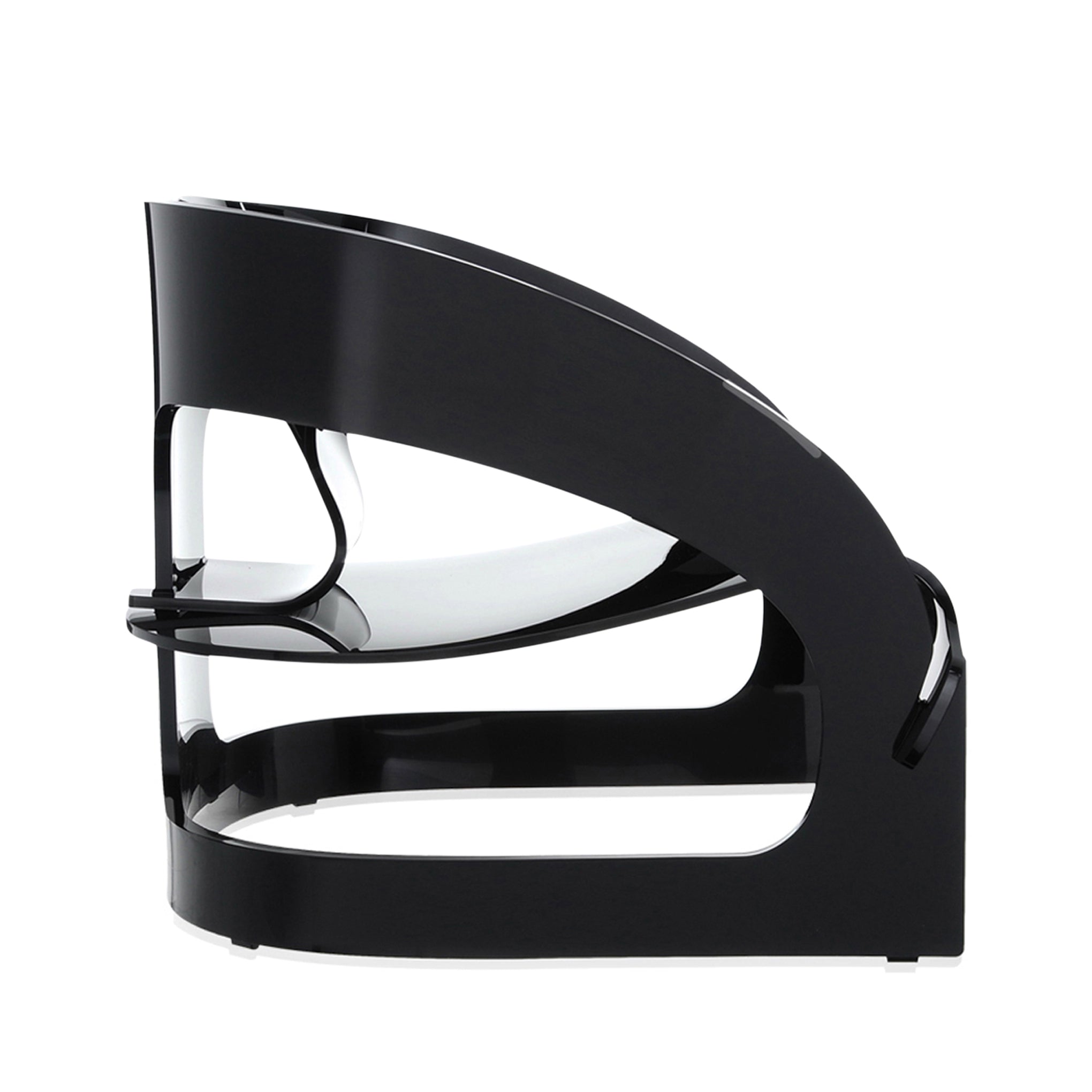 Joe Colombo 4801 Plastic Armchair by Kartell - Black Modern Design