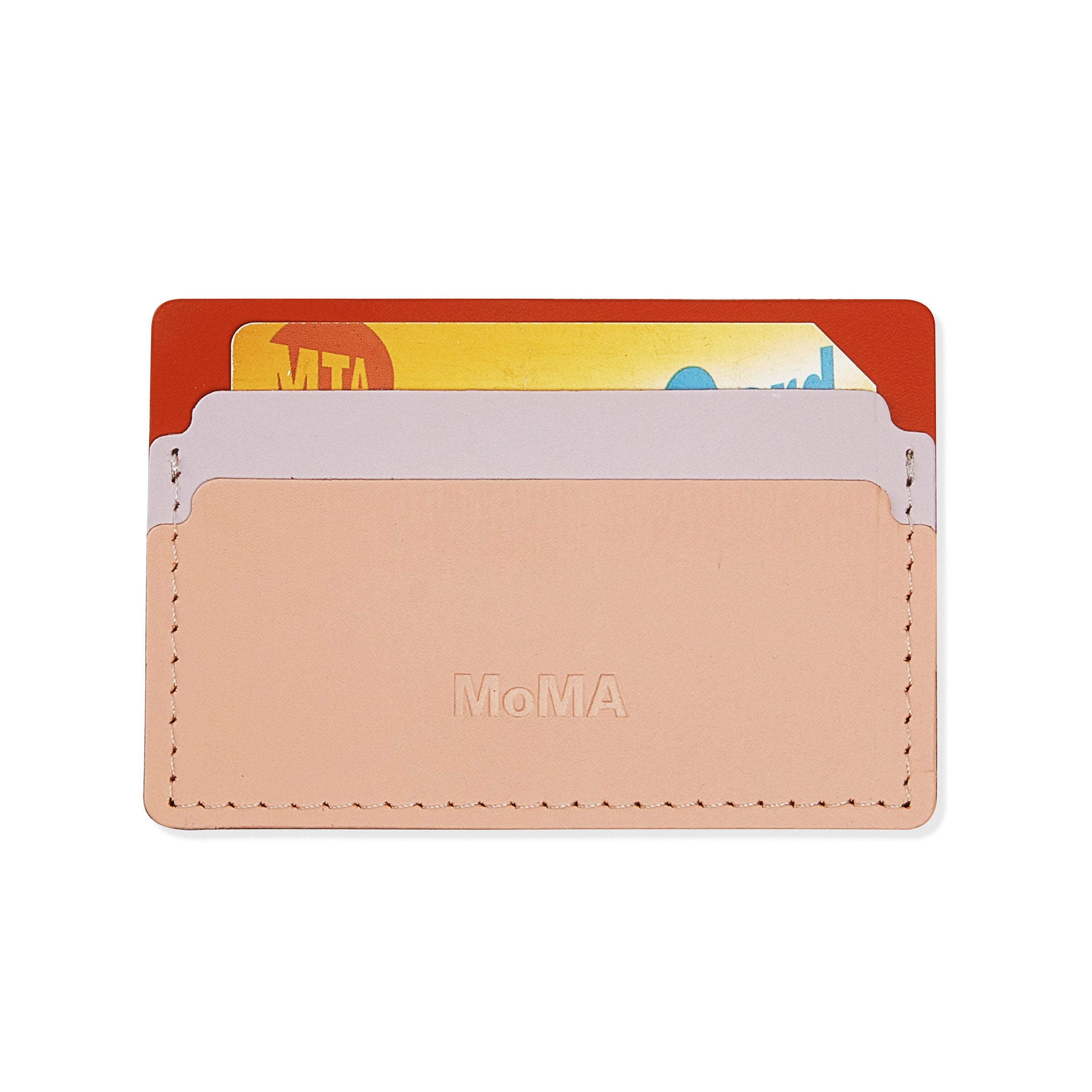 Recycled Leather Cardholder - Eco-Friendly Slim Wallet in Blue or Red