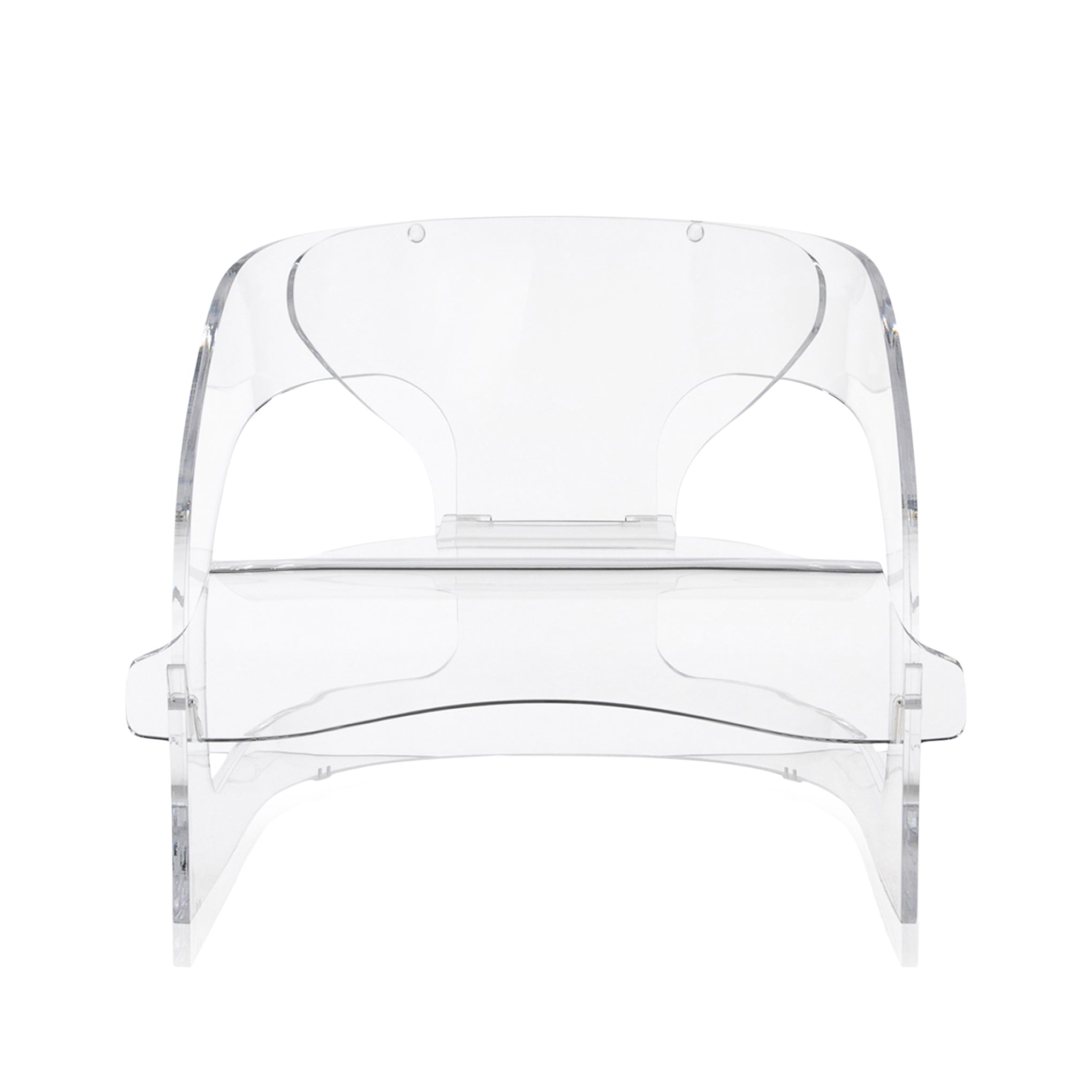 Joe Colombo Kartell 4801 Clear Plastic Armchair for Indoors & Outdoors