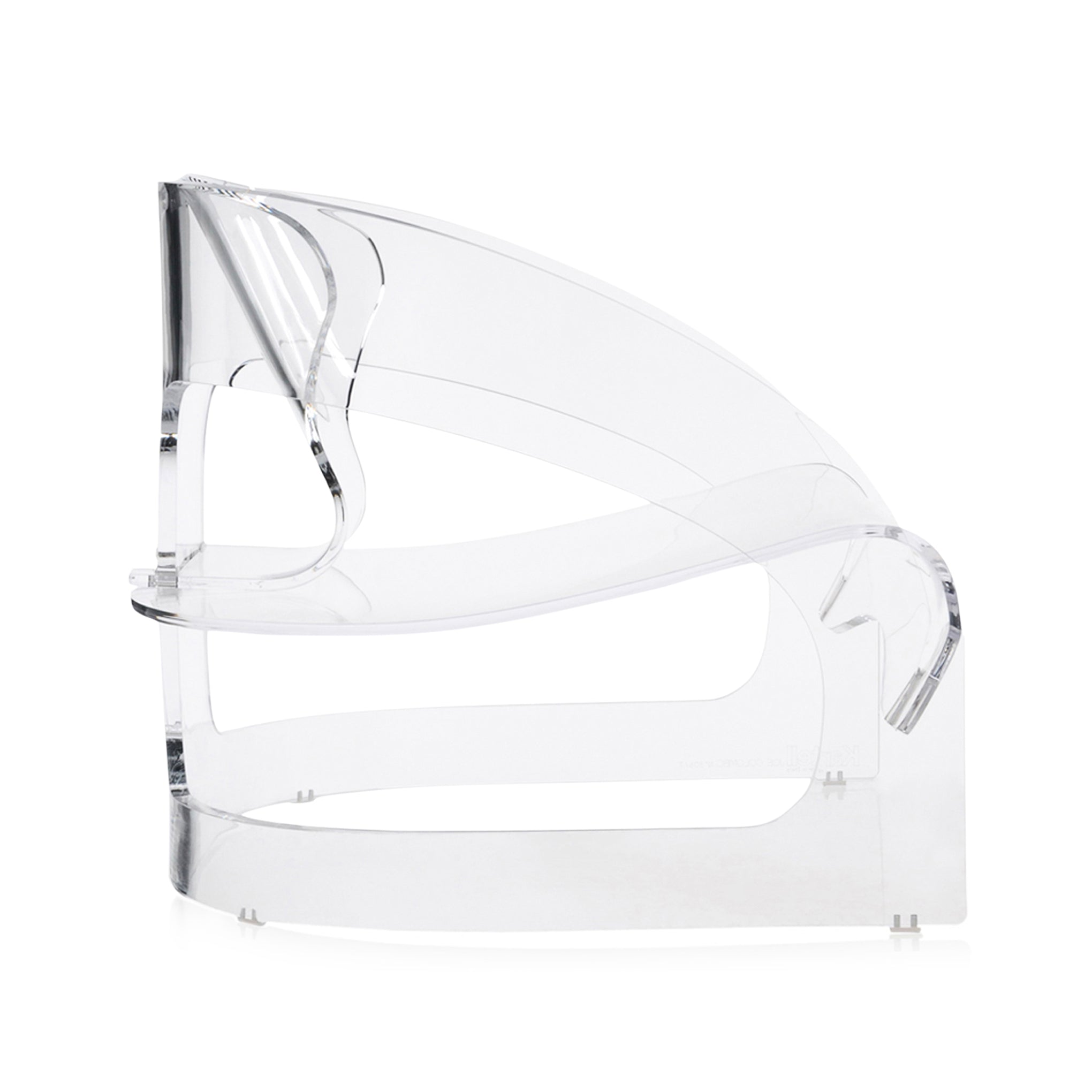 Joe Colombo Kartell 4801 Clear Plastic Armchair for Indoors & Outdoors