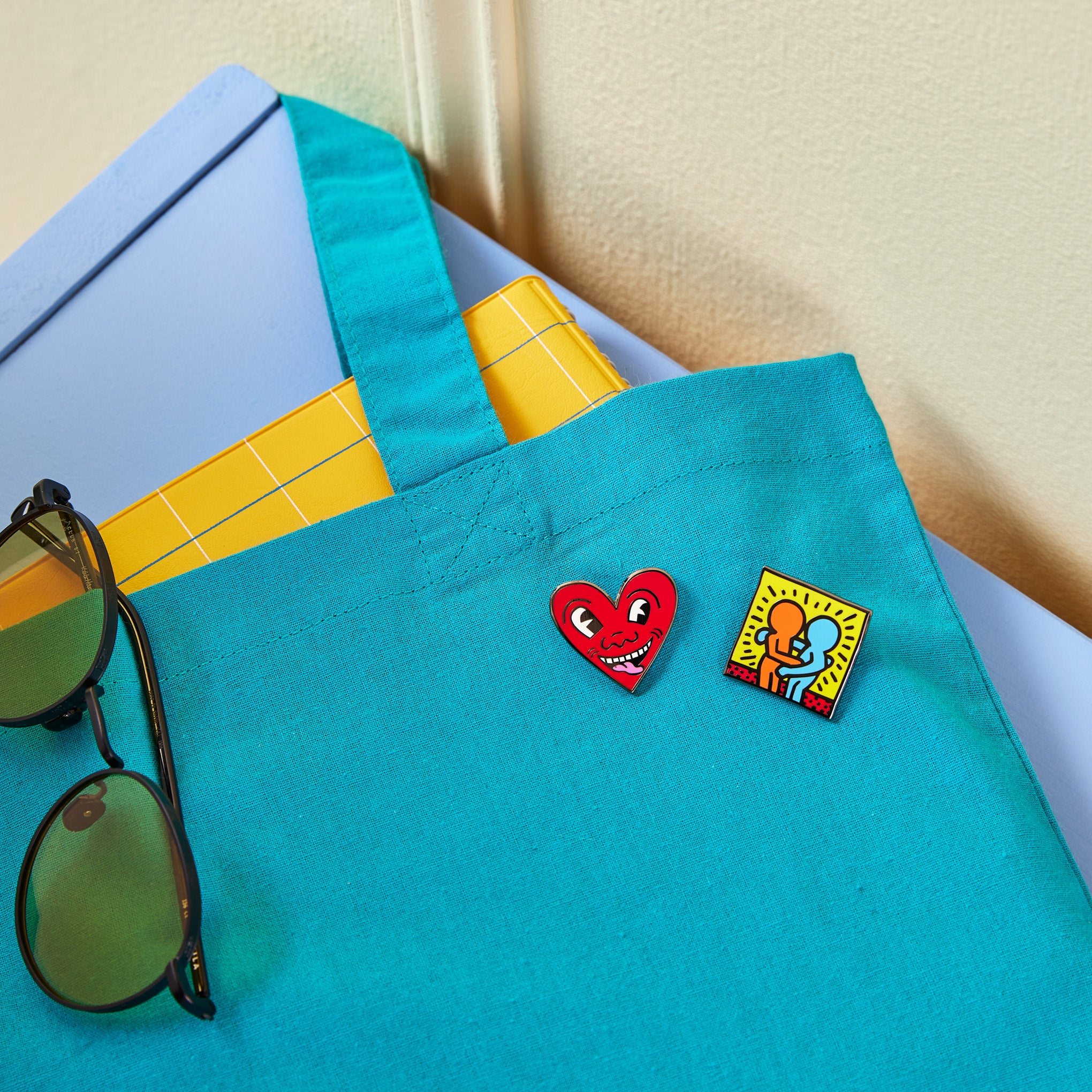 Keith Haring Heart Enamel Pin - Pop Art Lapel Pin