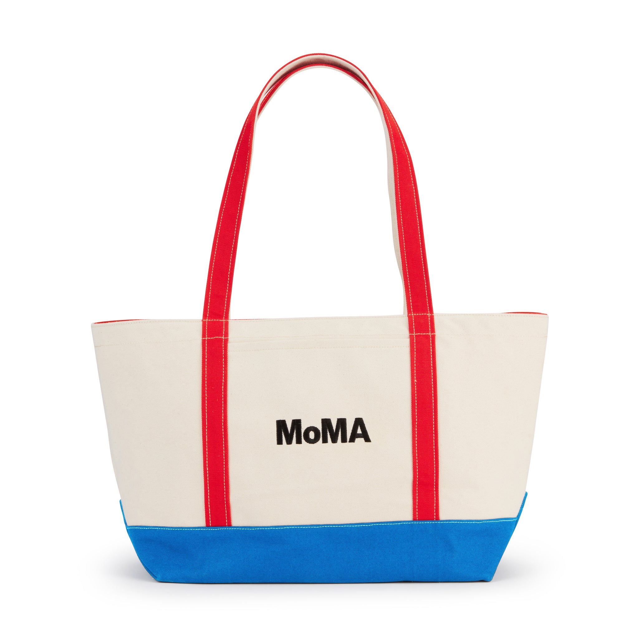 Baggu Recycled Canvas Tote Bag - MoMA Exclusive Red & Blue