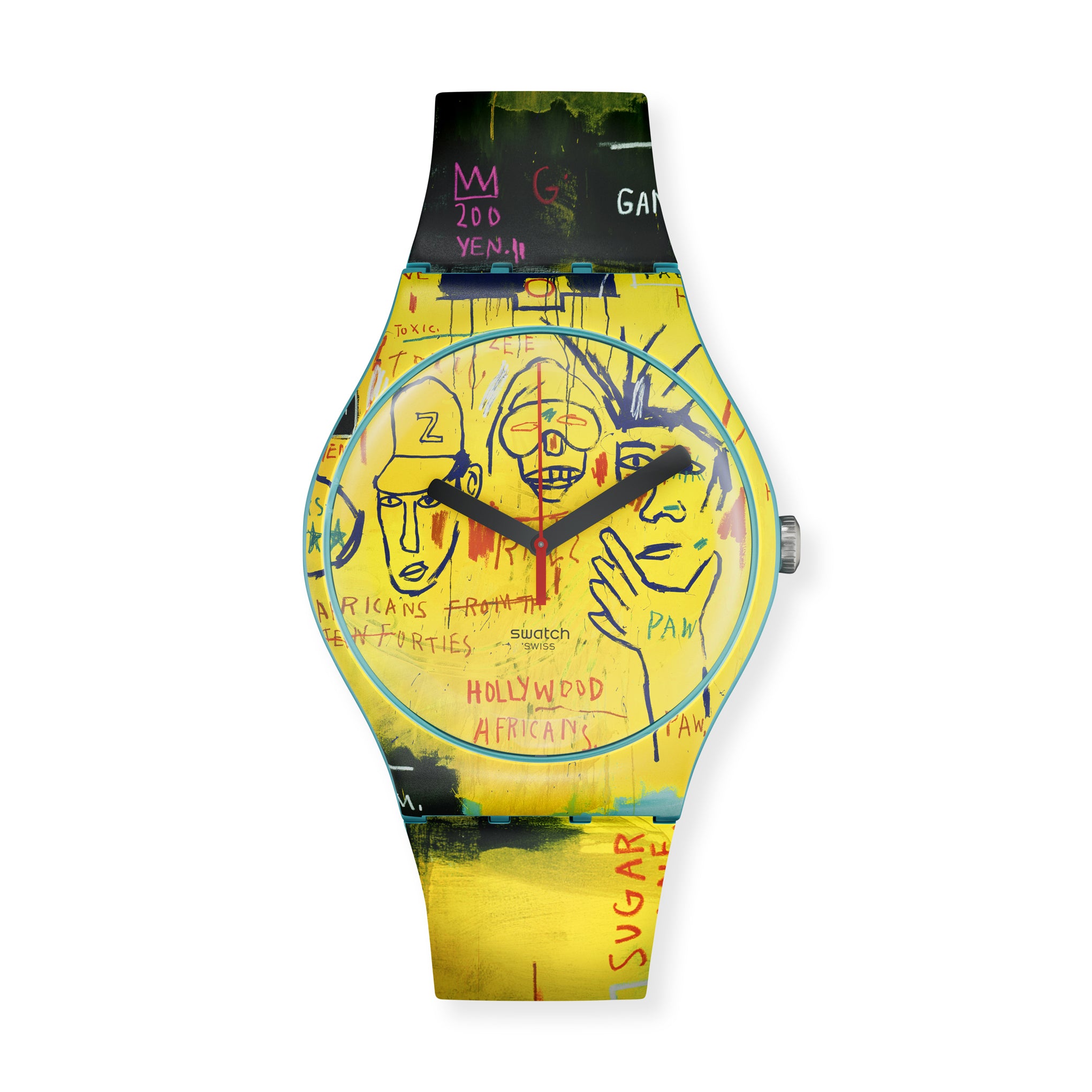 Swatch Basquiat Yellow Watch - 40mm Art-Inspired Timepiece