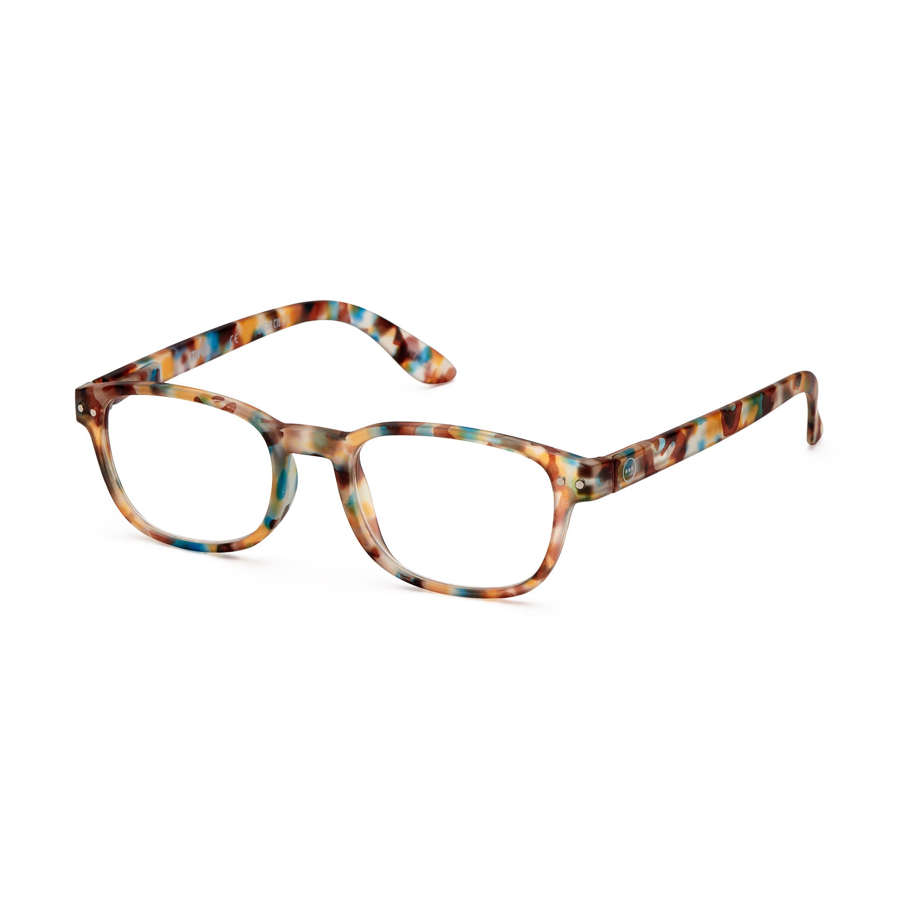 IZIPIZI Blue Tortoise Rectangular Reading Glasses