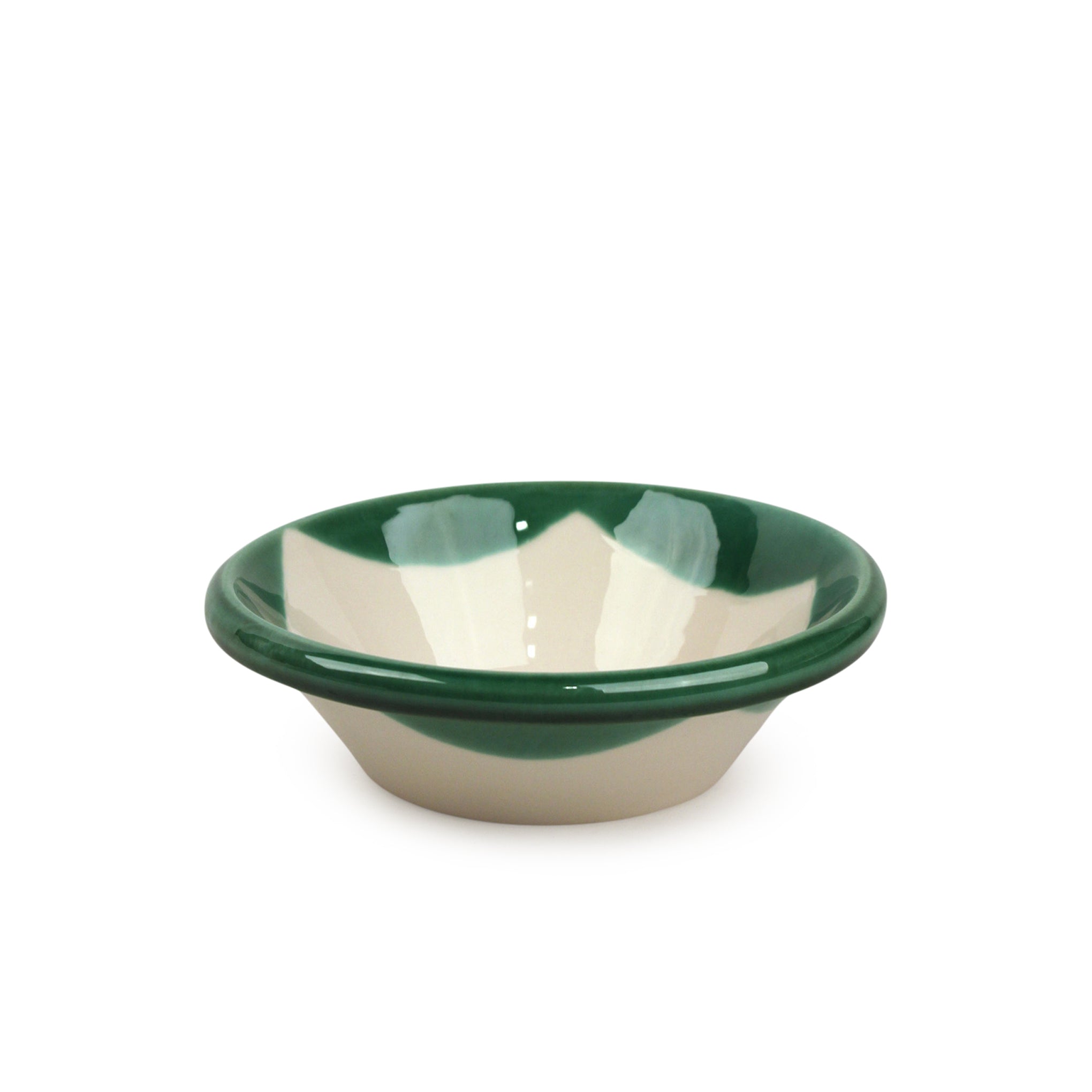 Handcrafted Portuguese Ceramic Bowl - A Vida Portuguesa White & Green