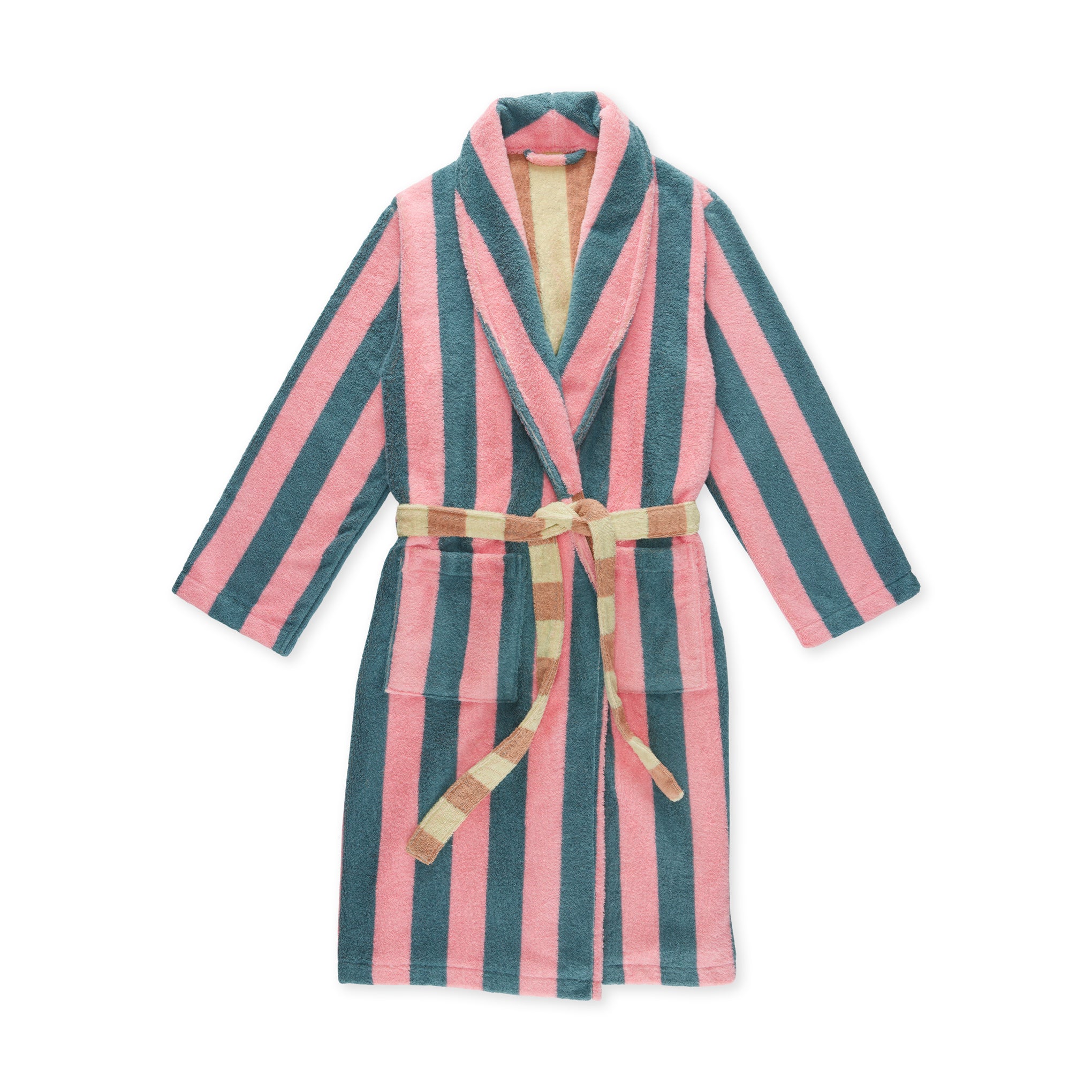 Dusen Dusen Cotton Striped Bathrobe - Martine Stripe Design