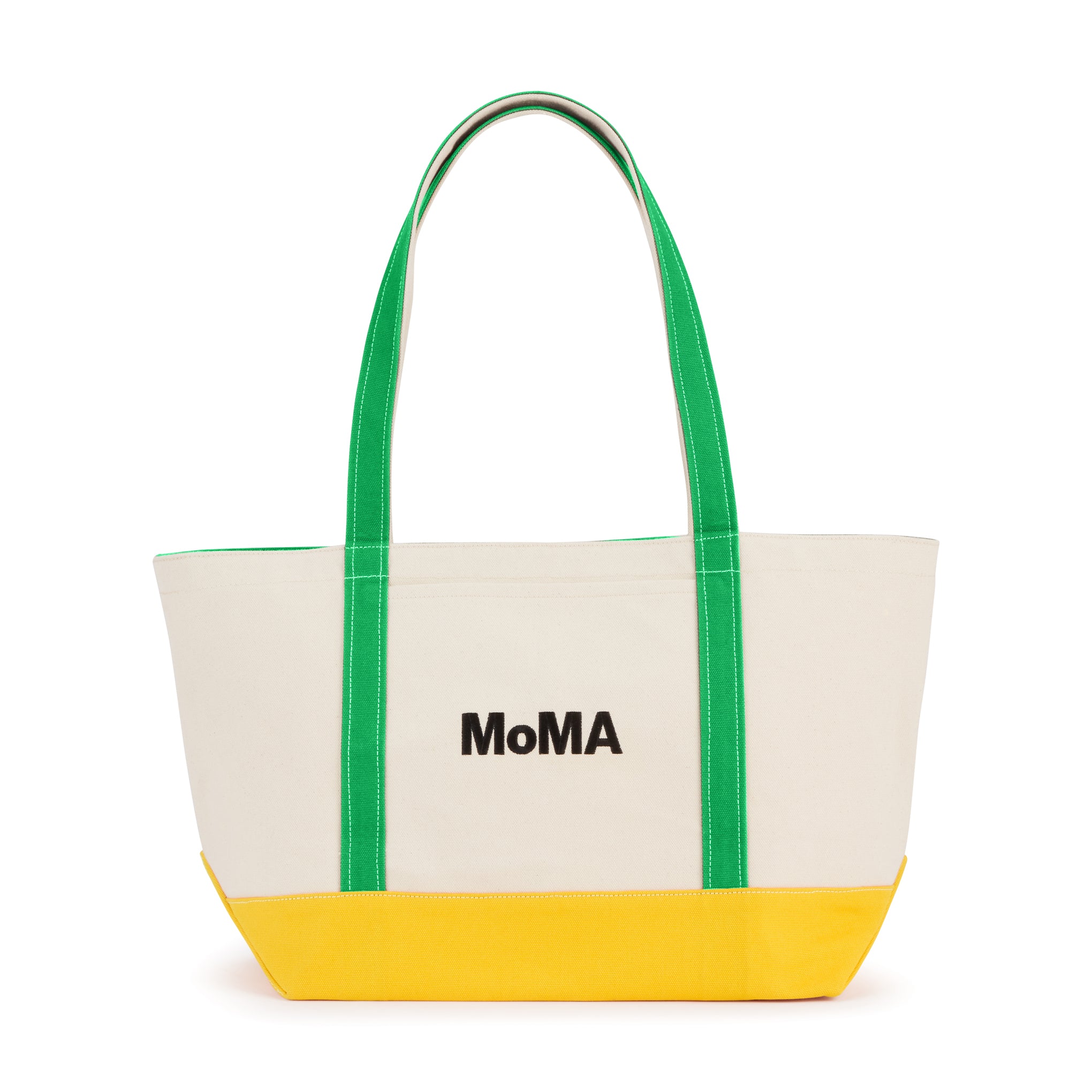 Baggu Heavyweight Recycled Canvas Tote - MoMA Exclusive Green/Yellow