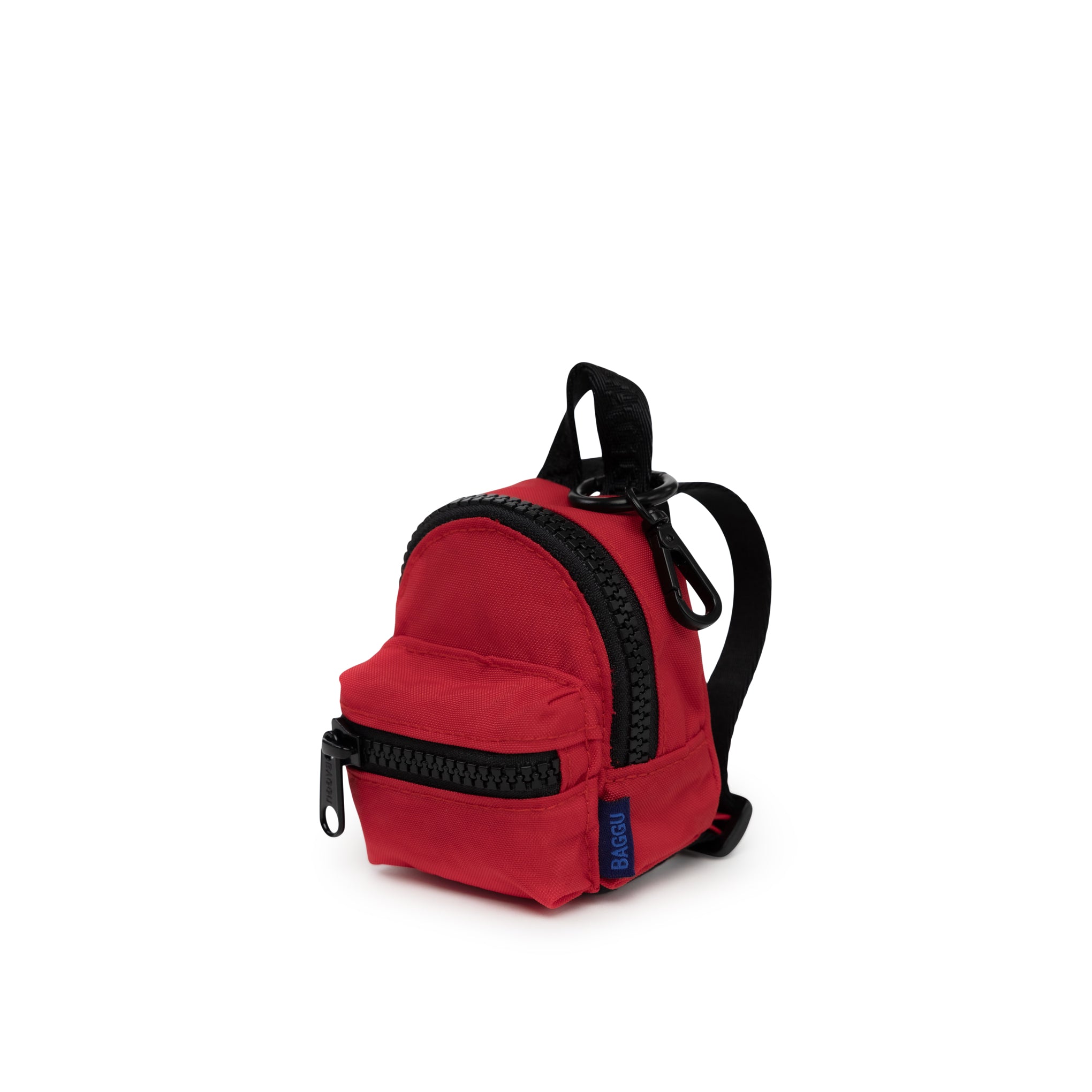 Baggu Mini Bag Charm Keychain - Recycled Nylon Candy Apple