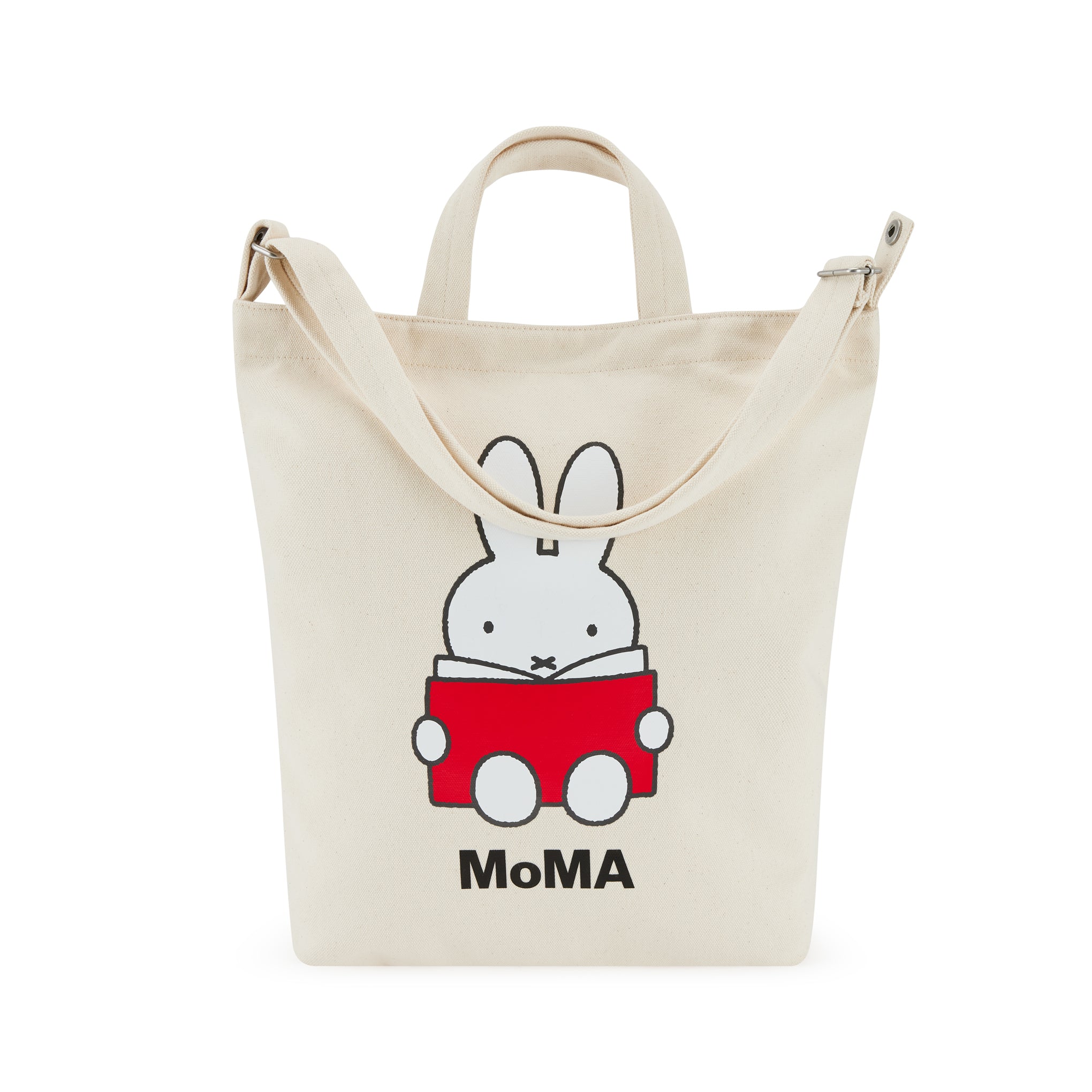 MoMA Miffy Recycled Cotton Zip Tote Bag with Adjustable Strap