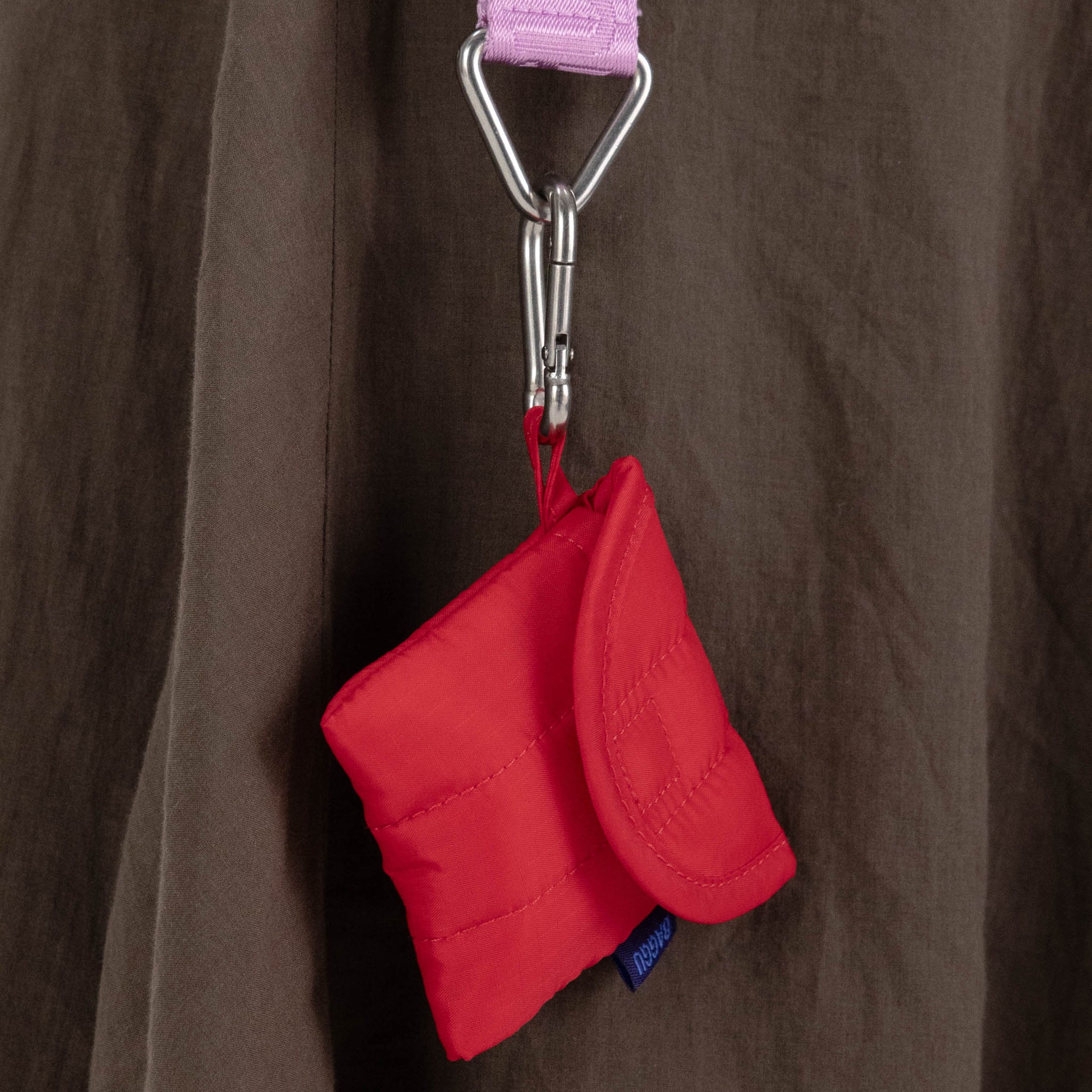 Baggu Recycled Nylon Earbuds Case - Puffy & Keychain Loop