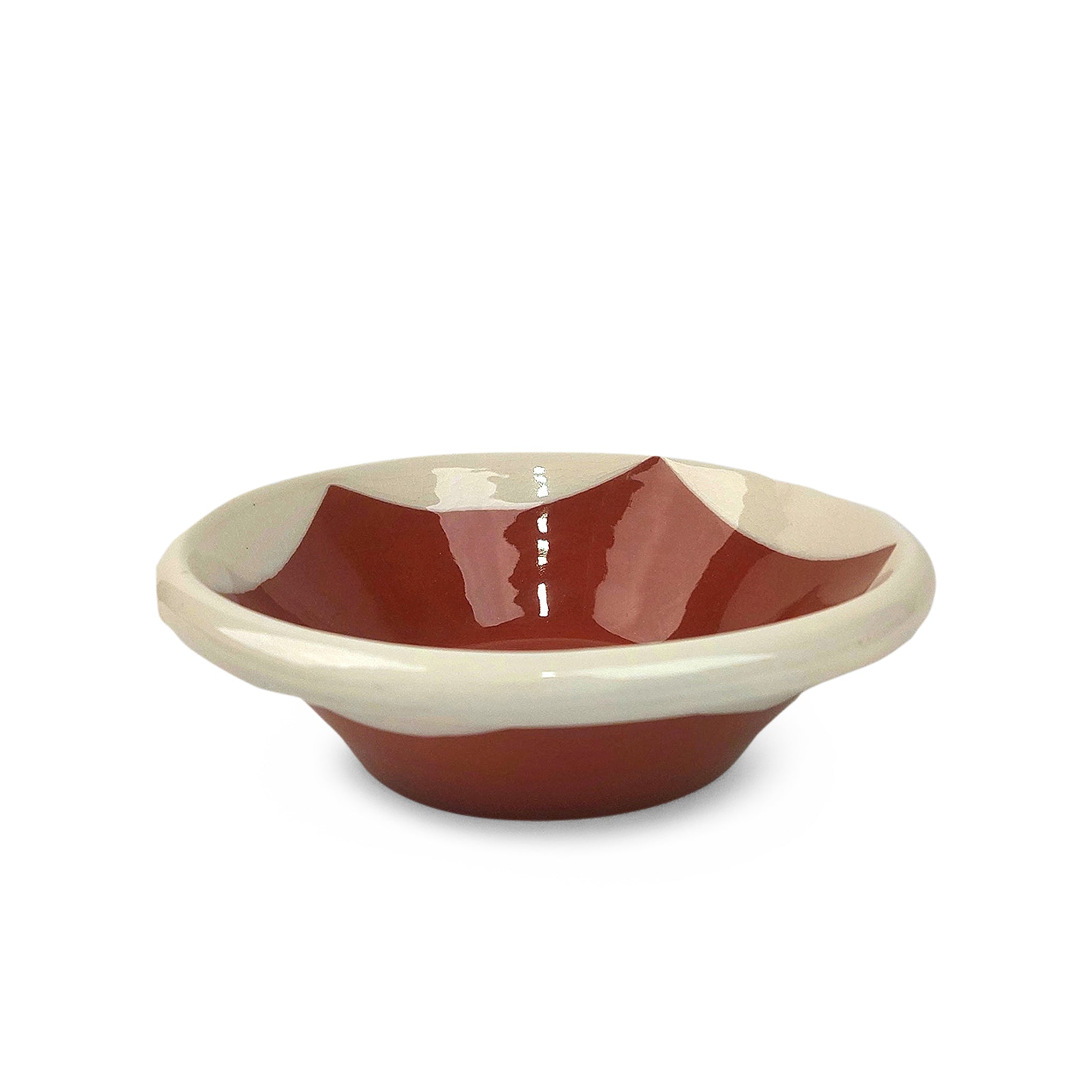 Handcrafted Portuguese Ceramic Bowl - A Vida Portuguesa White & Terra Dipped Rim