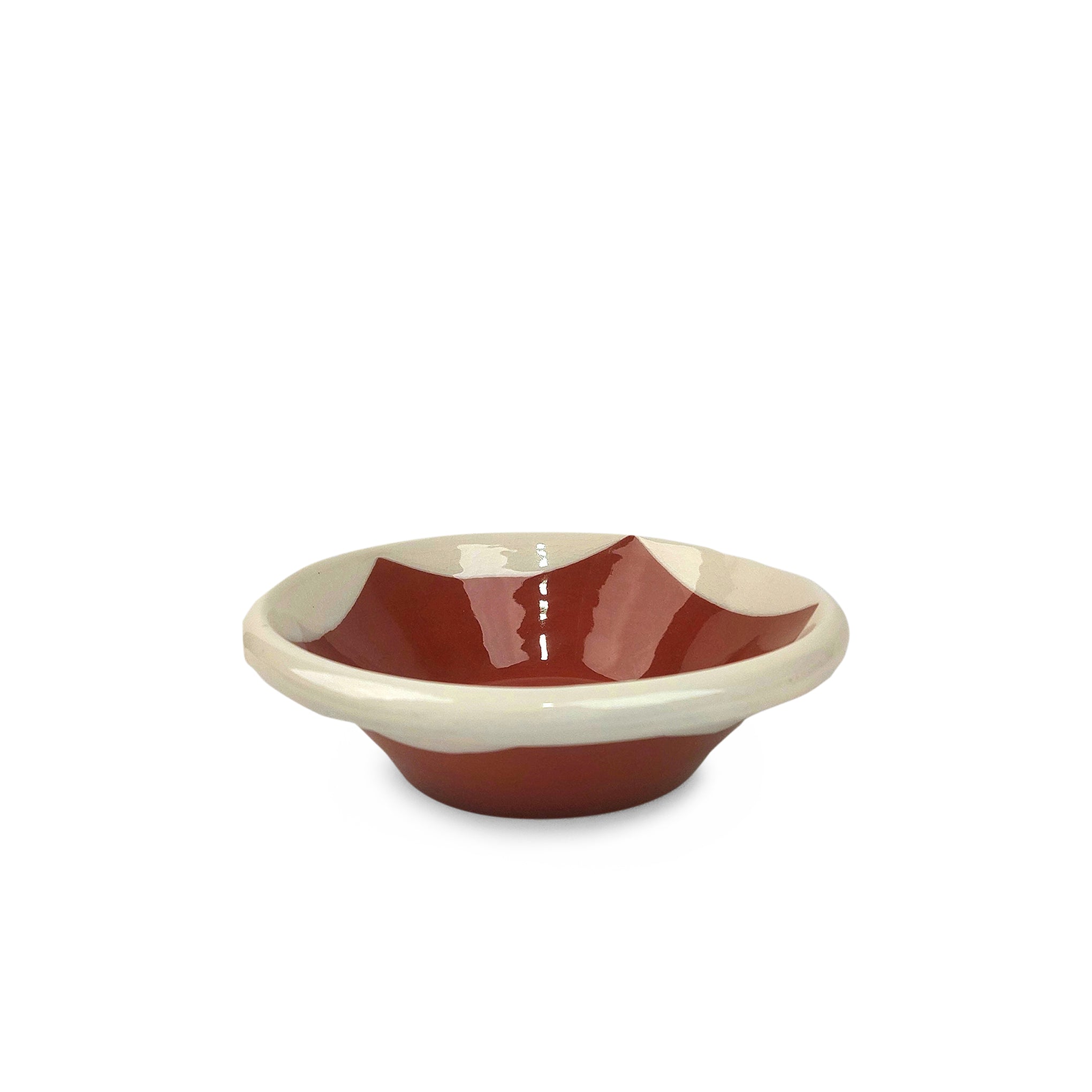 Handcrafted Portuguese Ceramic Bowl - A Vida Portuguesa White & Terra Dipped Rim
