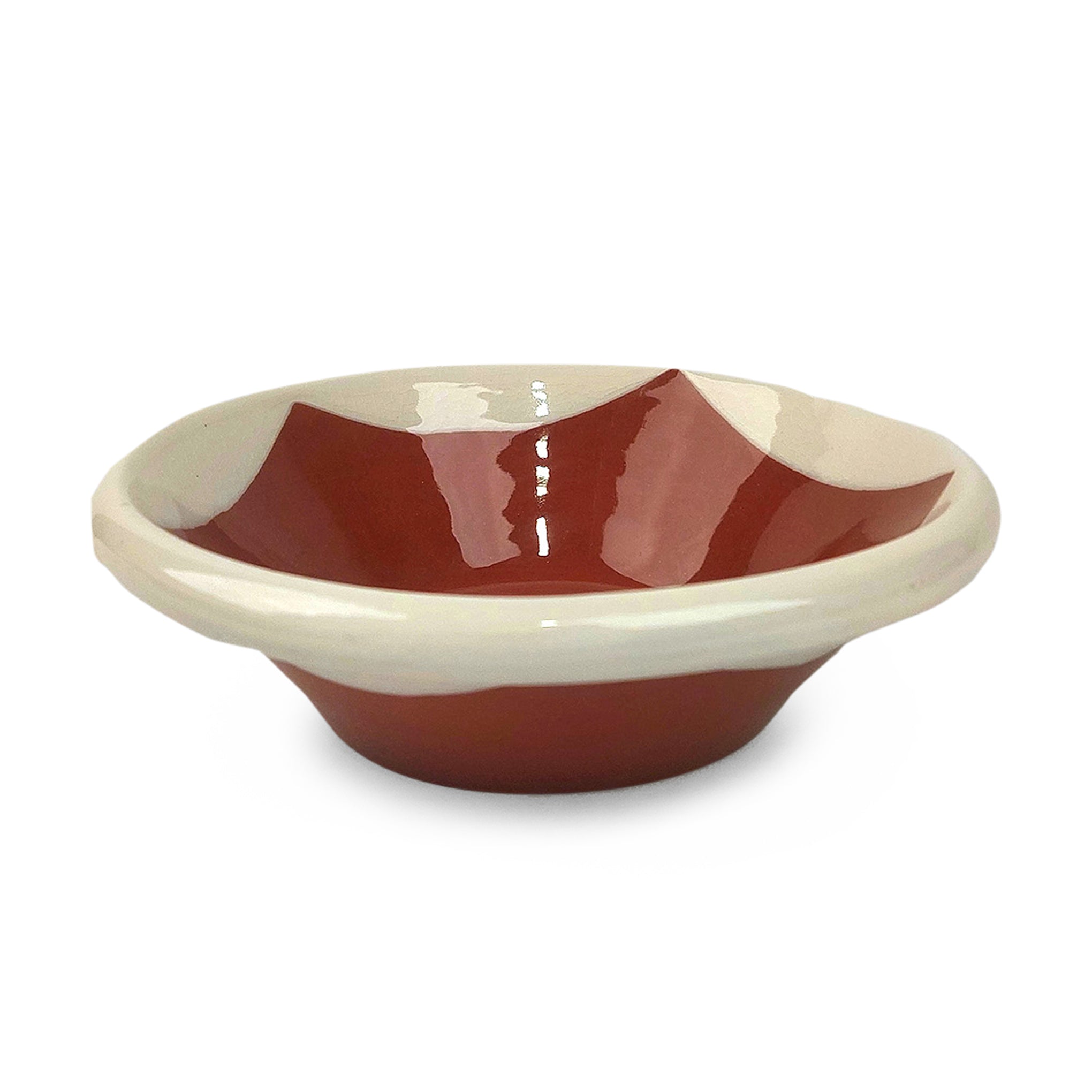 Handcrafted Portuguese Ceramic Bowl - A Vida Portuguesa White & Terra Dipped Rim