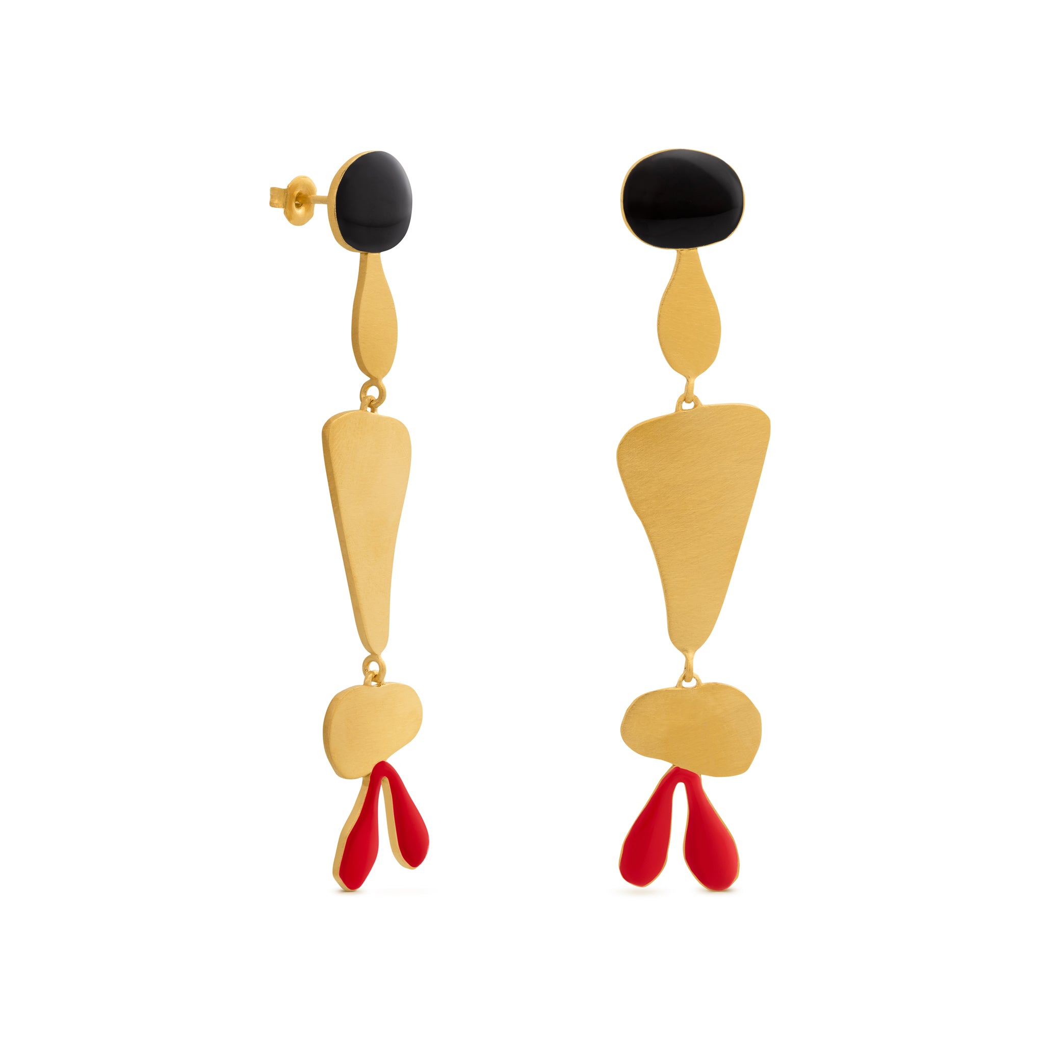 Joan Miró 24k Gold-Plated Art Earrings – Handcrafted in Spain