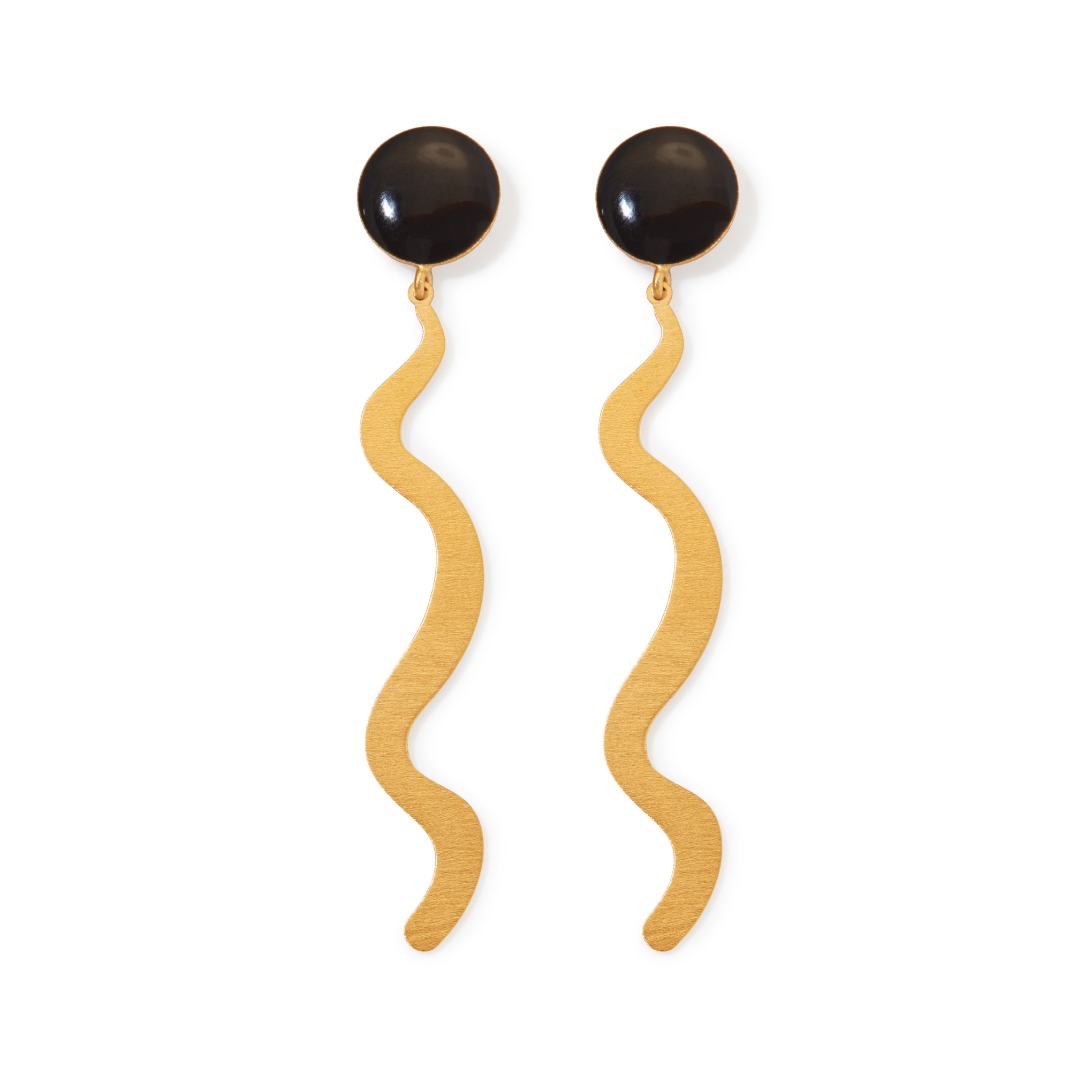 Joan Miró Gold-Plated Art Earrings | Handcrafted Dangle Jewelry