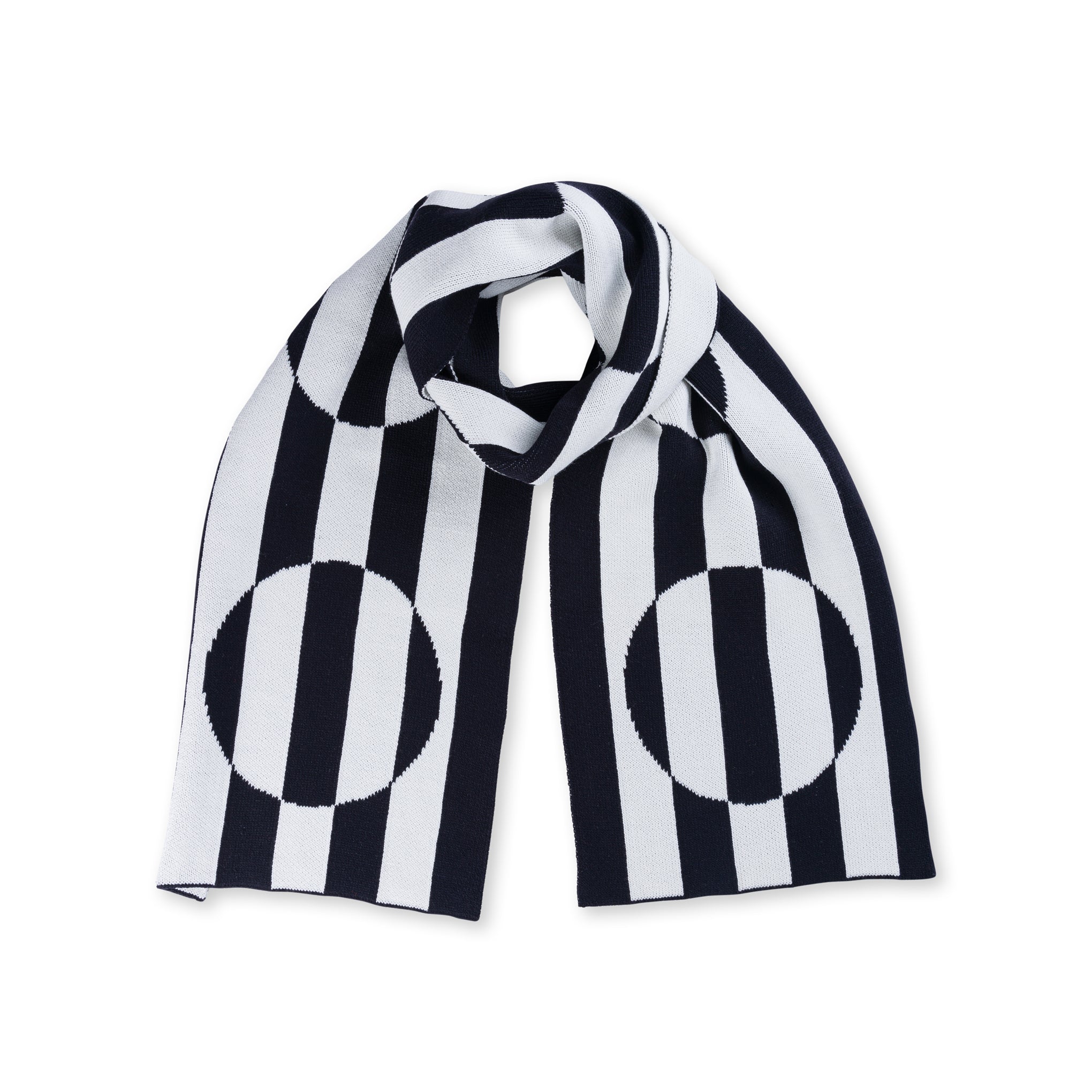 Verloop Oversized Dot Scarf - Reversible Jacquard-Knit Acrylic Wrap