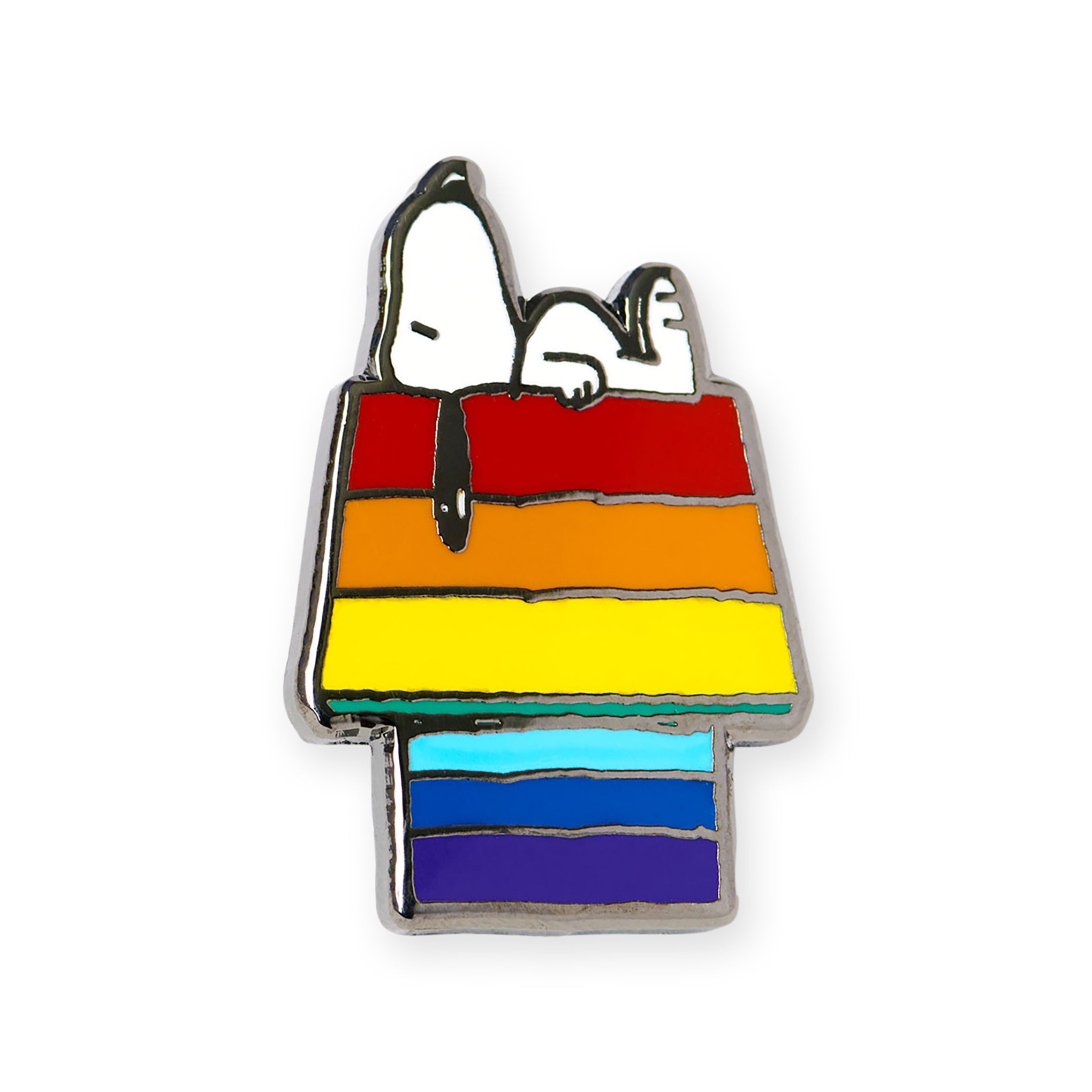 Snoopy Rainbow Doghouse Enamel Pin - Peanuts Collectible