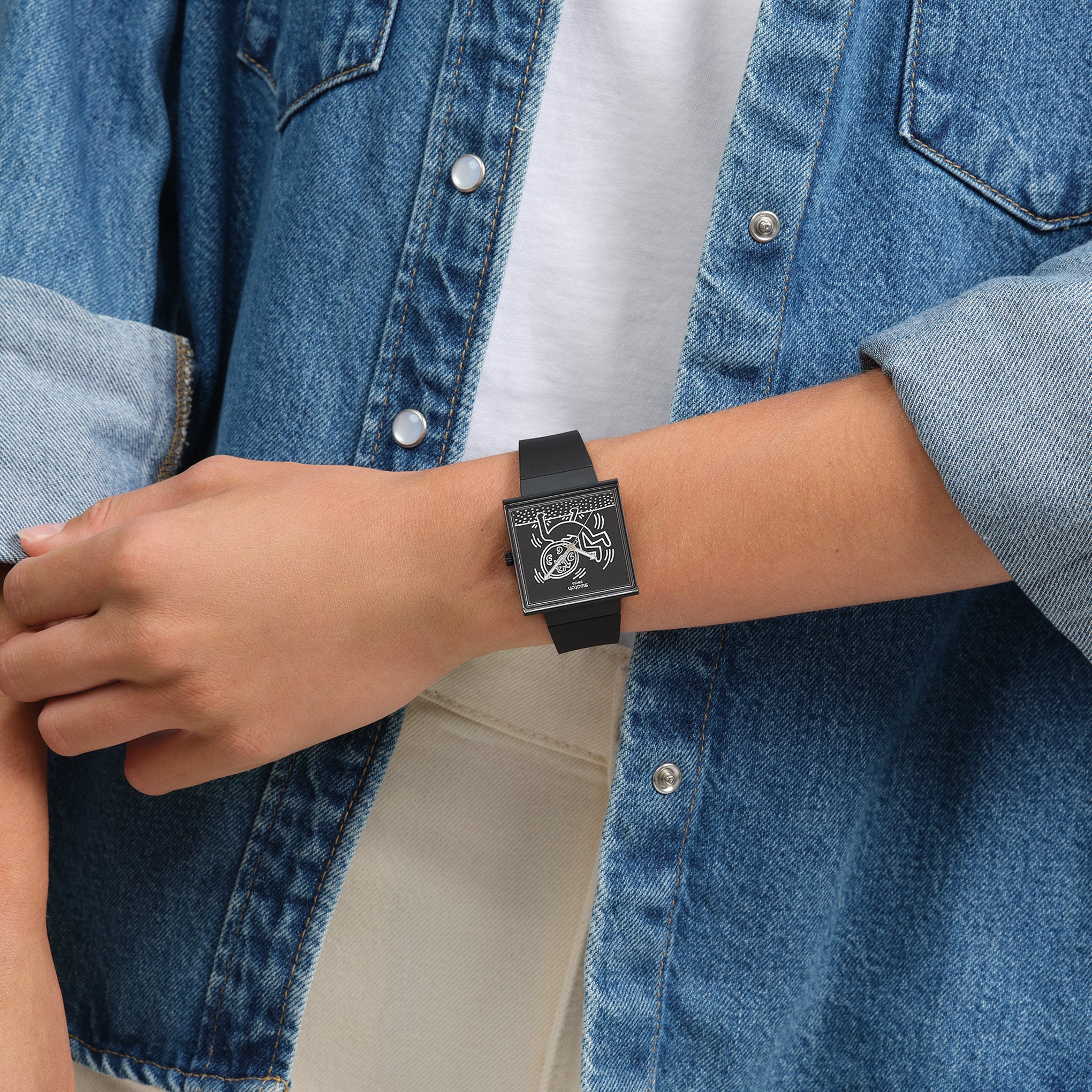 Swatch Keith Haring Break Loose Art Watch - Black Bioceramic
