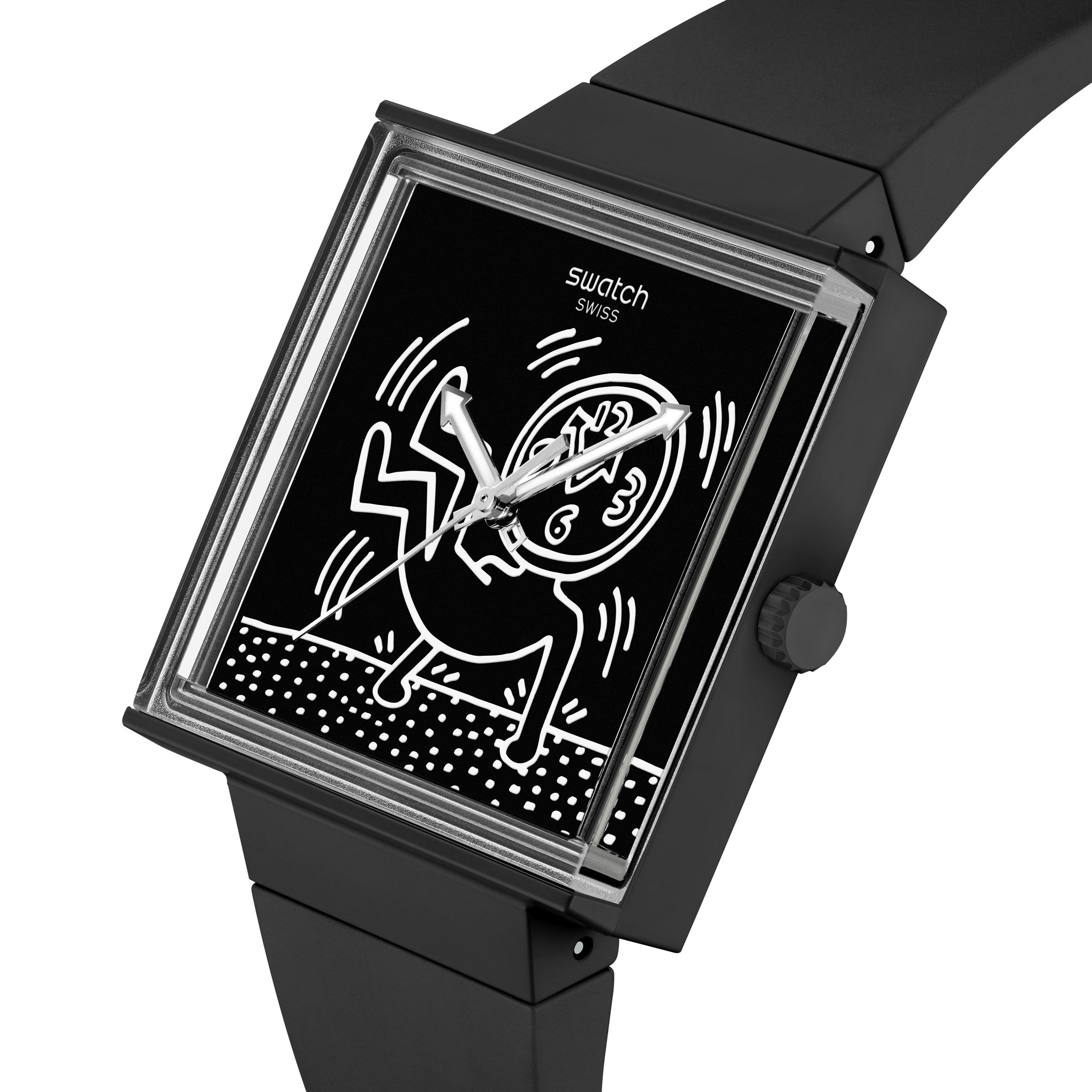 Swatch Keith Haring Break Loose Art Watch - Black Bioceramic