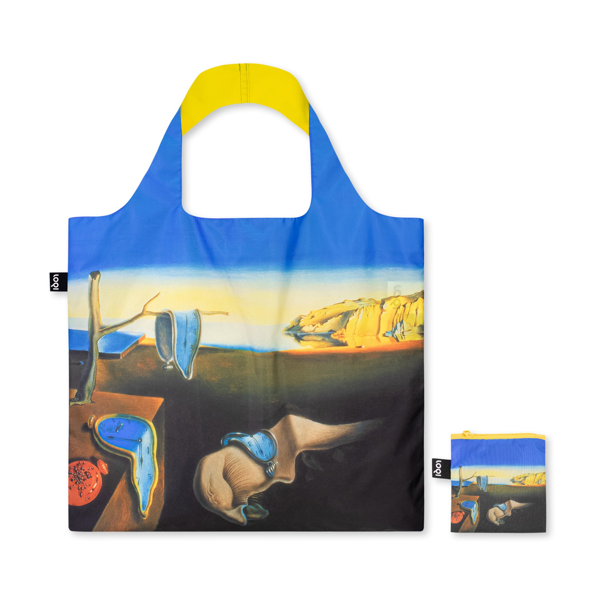 Loqi Artist Tote Bag - Dali Print, Recycled Polyester & Water-Resistant