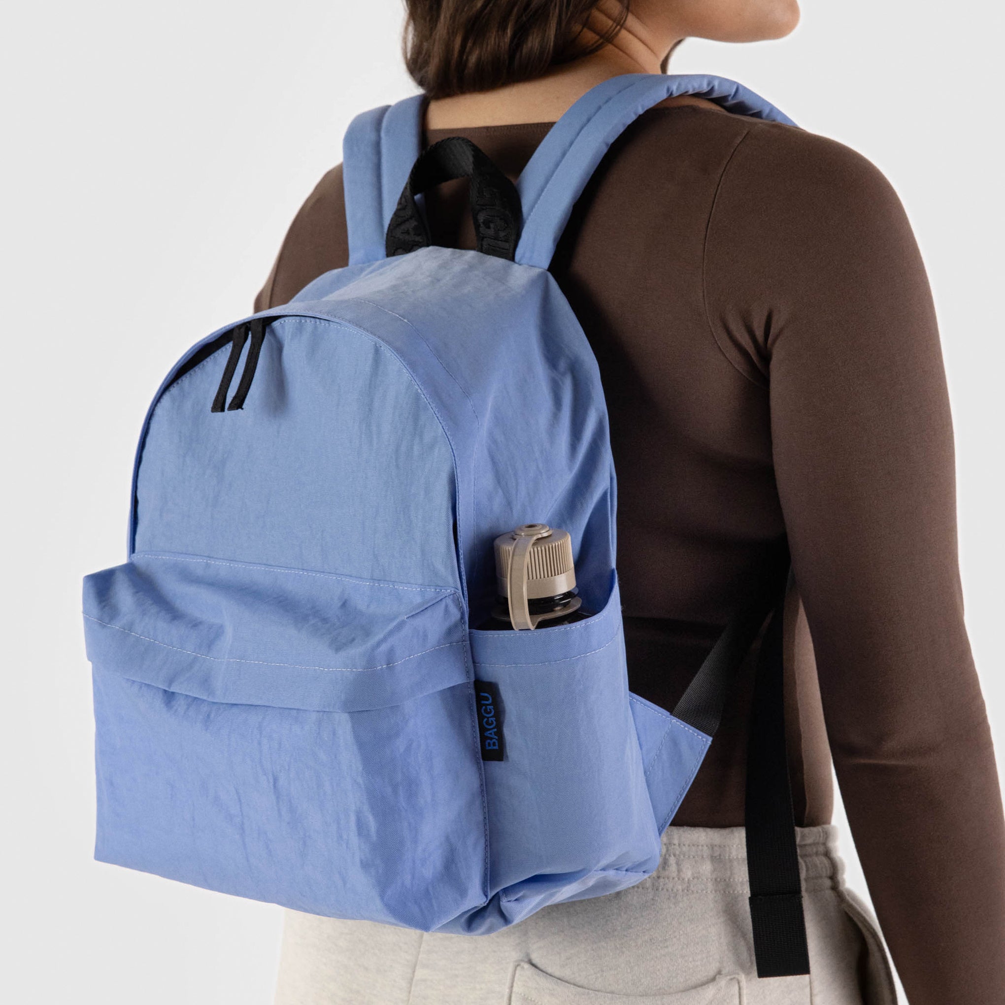 Baggu Recycled Nylon Laptop Backpack - Cornflower Blue