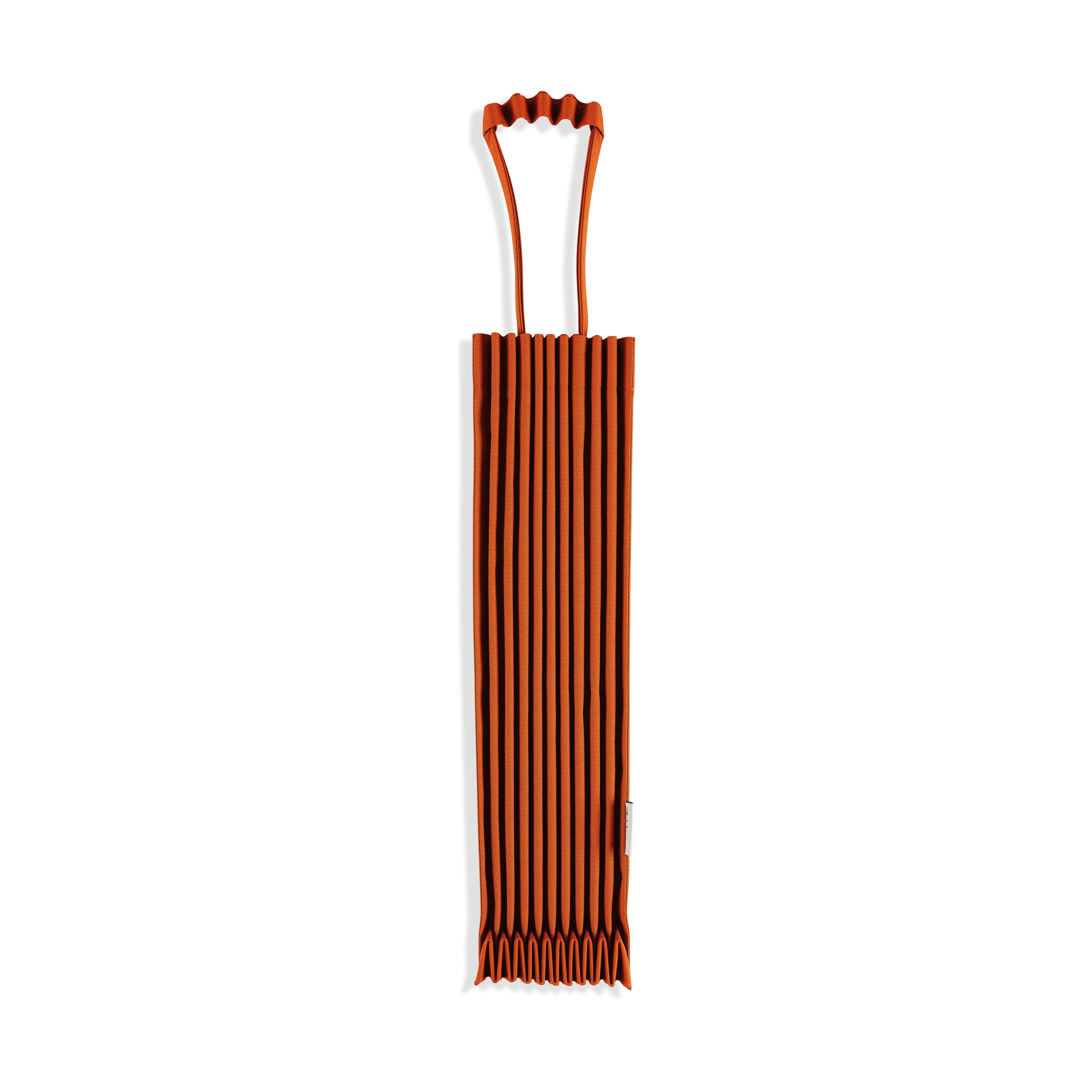ISSEY MIYAKE Recycled Polyester Pleated Tote Bag - Brick
