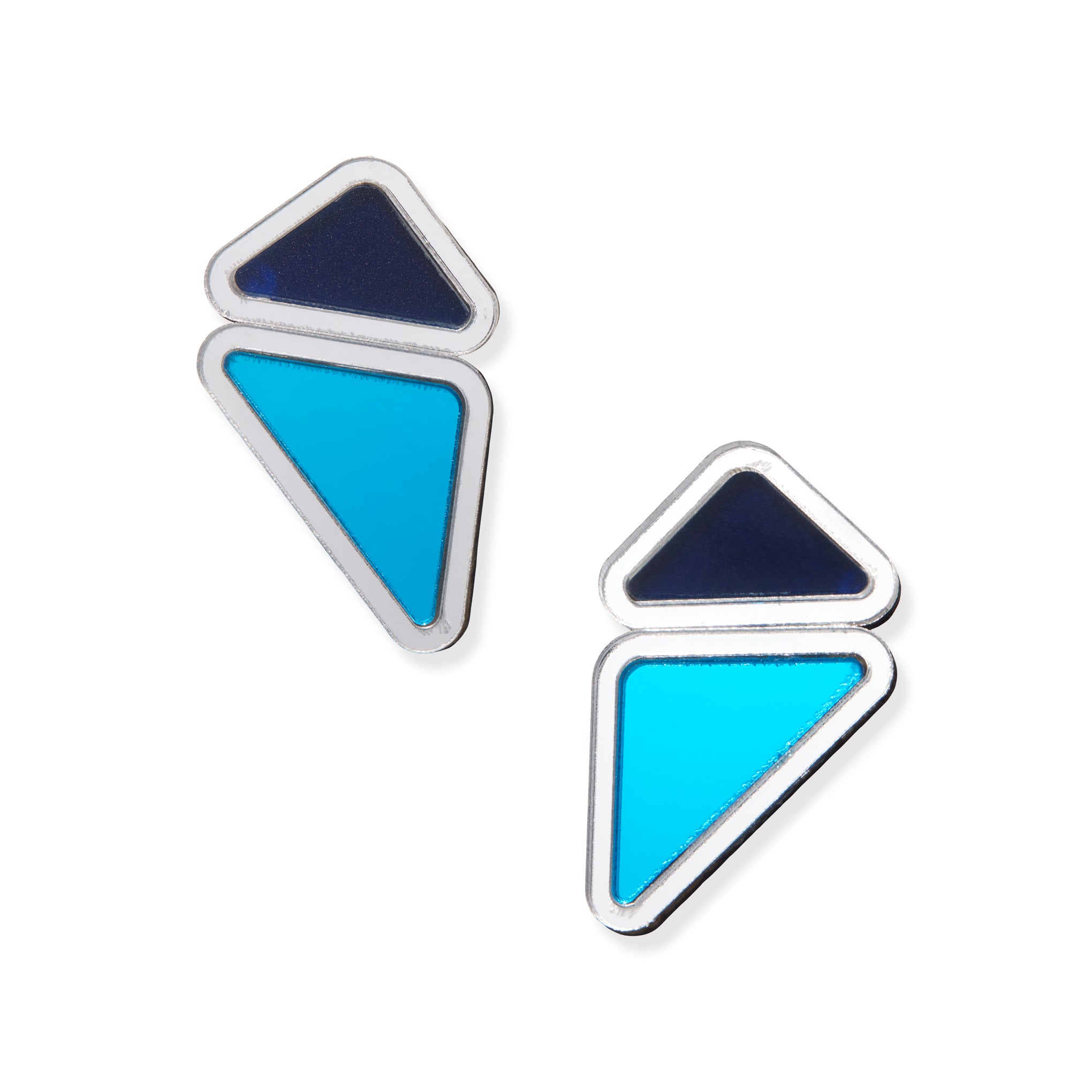 Chalk Rizu Sterling Silver Triangle Earrings – Lightweight & Sculptural