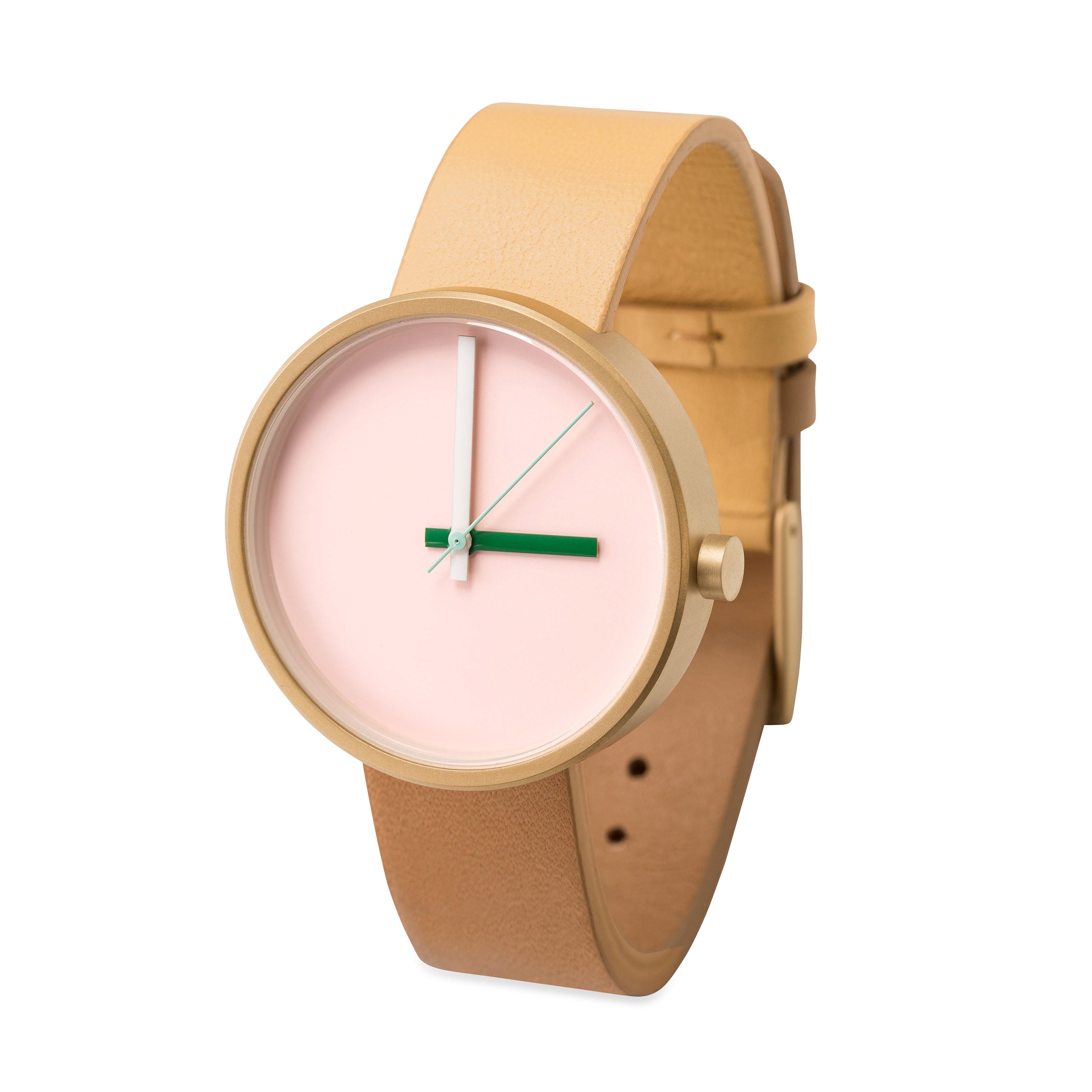 Multi Beige Leather Watch with Japanese Quartz Movement