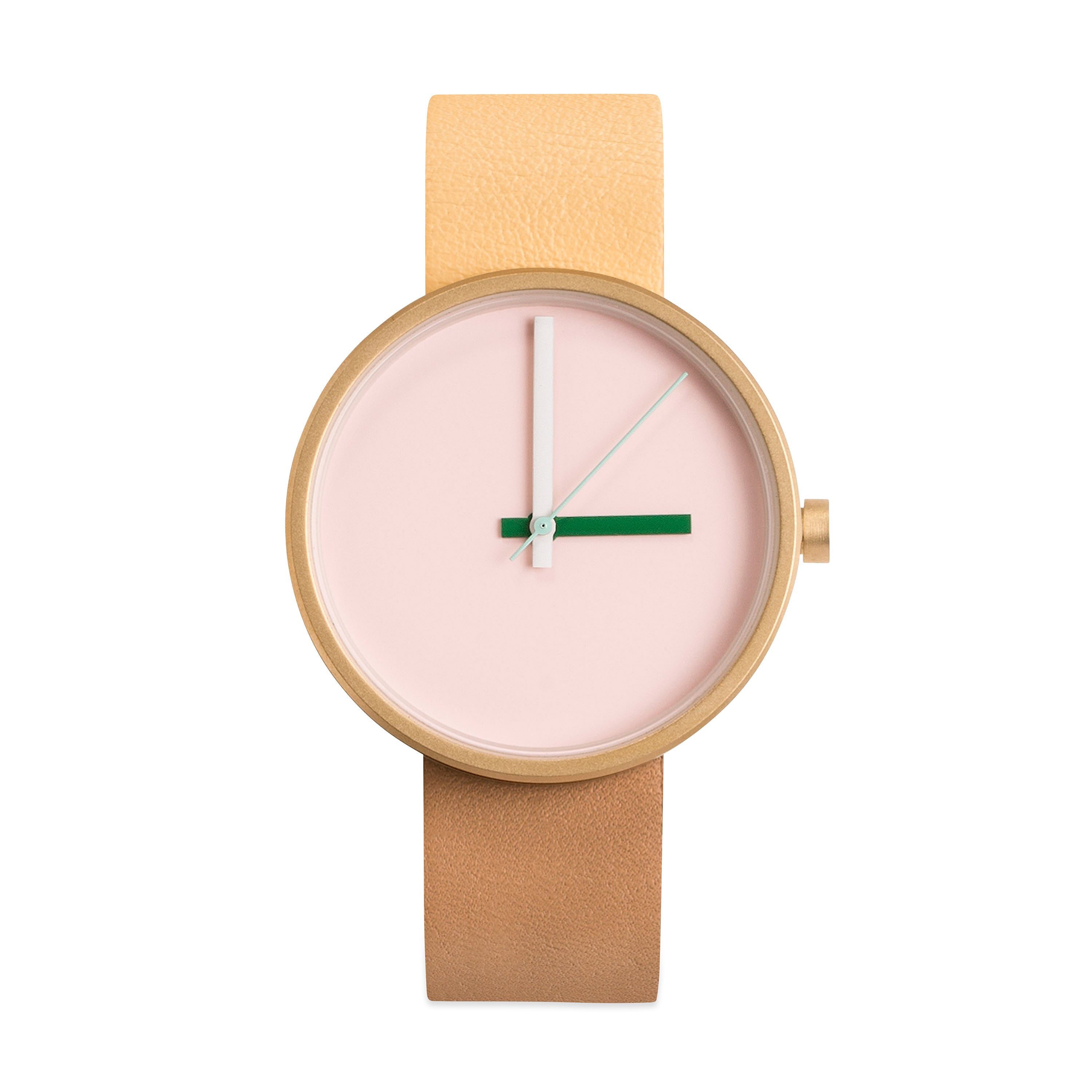 Multi Beige Leather Watch with Japanese Quartz Movement