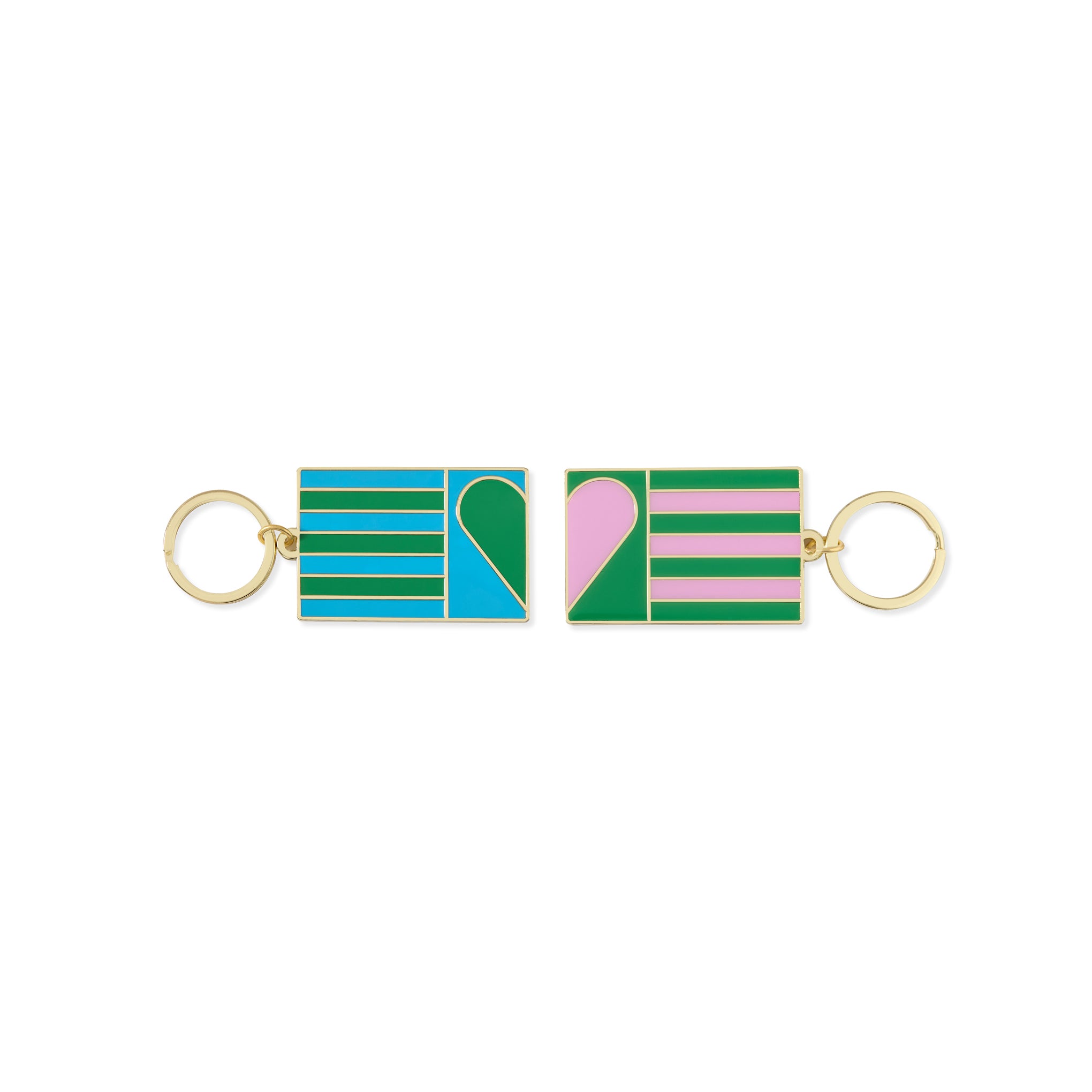 Yinka Ilori Heart Keyring Set - When Two Become One (2-Pack)