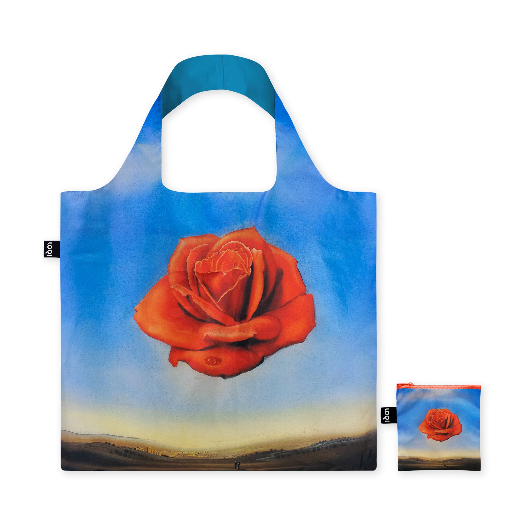 Loqi Artist Tote Bag - Dali Rose, Recycled Polyester, Eco-Friendly